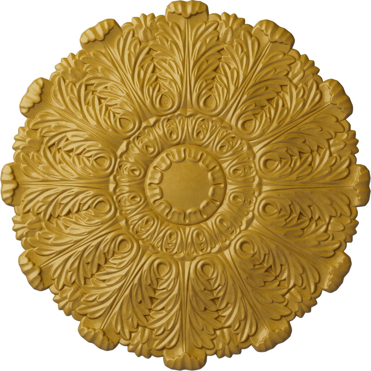 Ekena Millwork CM31DUIGS Durham 31-in W x 31-in L Painted Iridescent Gold Polyurethane Whole Ceiling Medallion