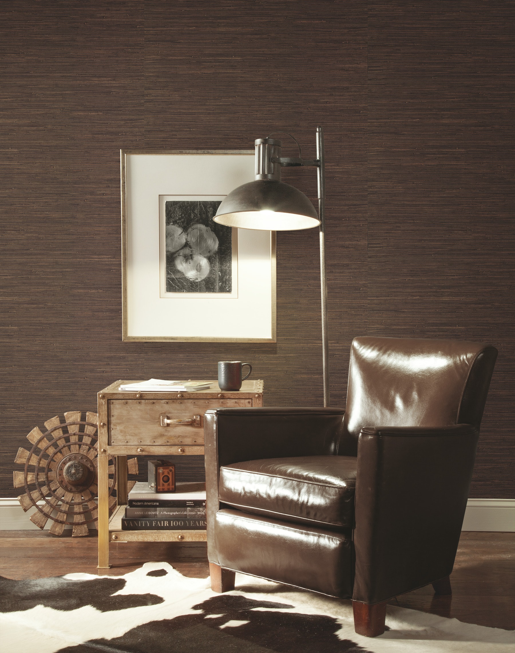 York Wallcoverings VG4437 Grasscloth by York II 72-Sq. Feet Brown Grasscloth Grasscloth Unpasted Wallpaper