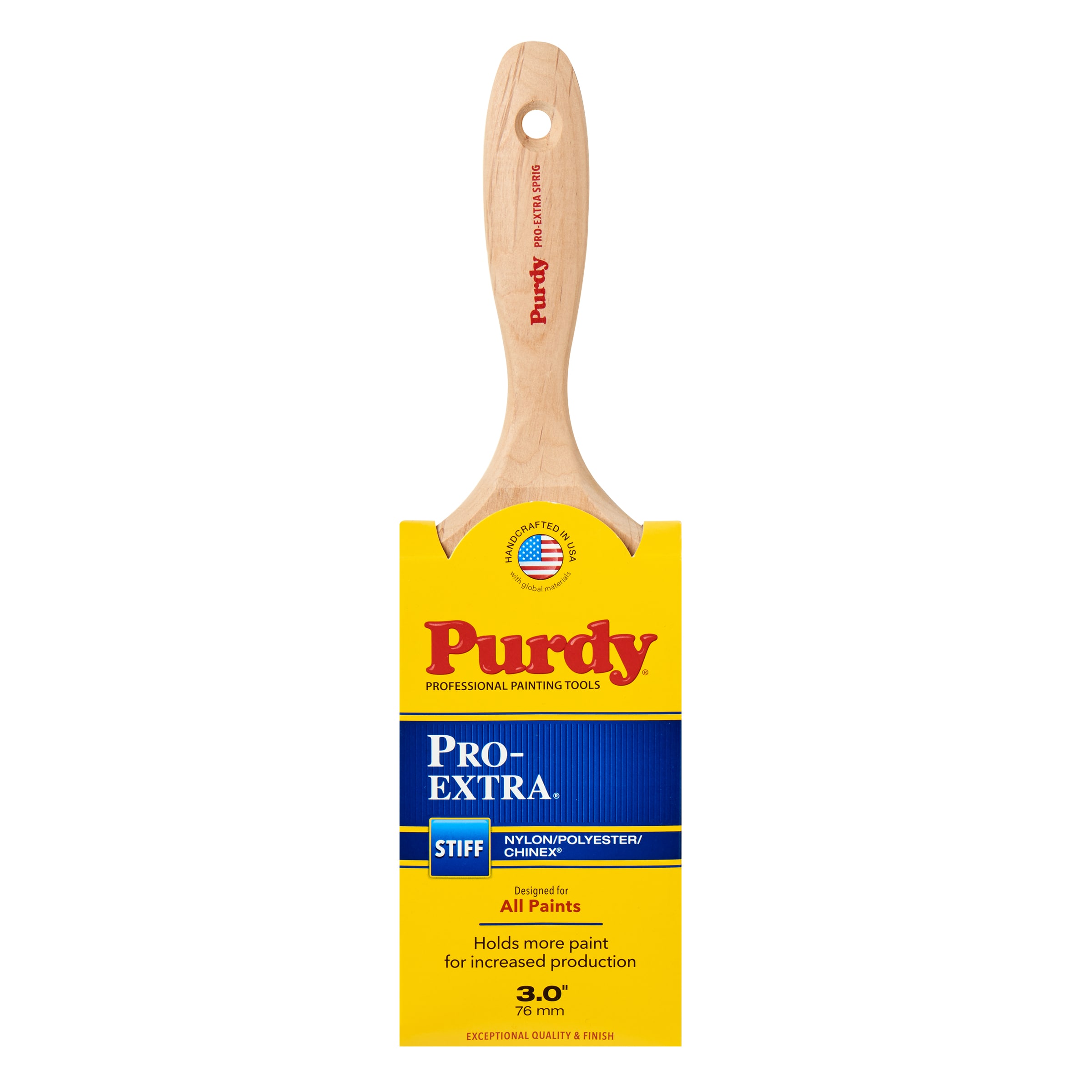 Purdy 144380730 Pro-Extra 3-in Reusable Nylon - polyester blend Flat Trim/Wall brush