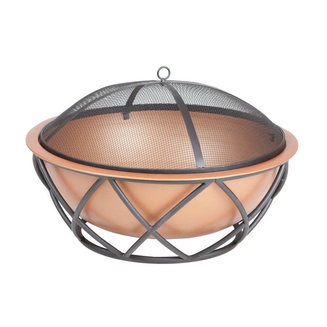Copper Steel Wood Burning Fire Pit, Solid Copper Fire Pit