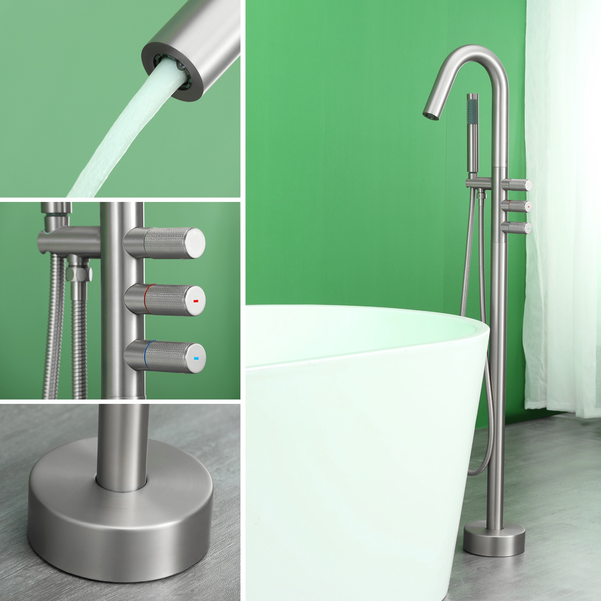 WELLFOR SMG-18013BN Roman-Tub-Faucets - View #4