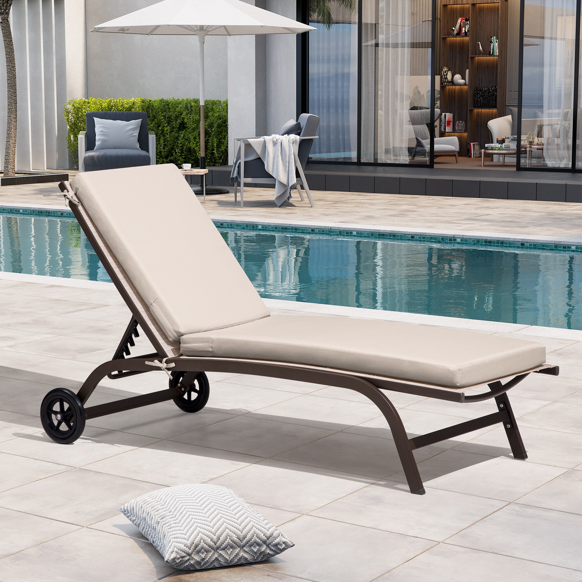 CloudFly CL-CU001BEI-1 Patio-Furniture-Cushions - View #3