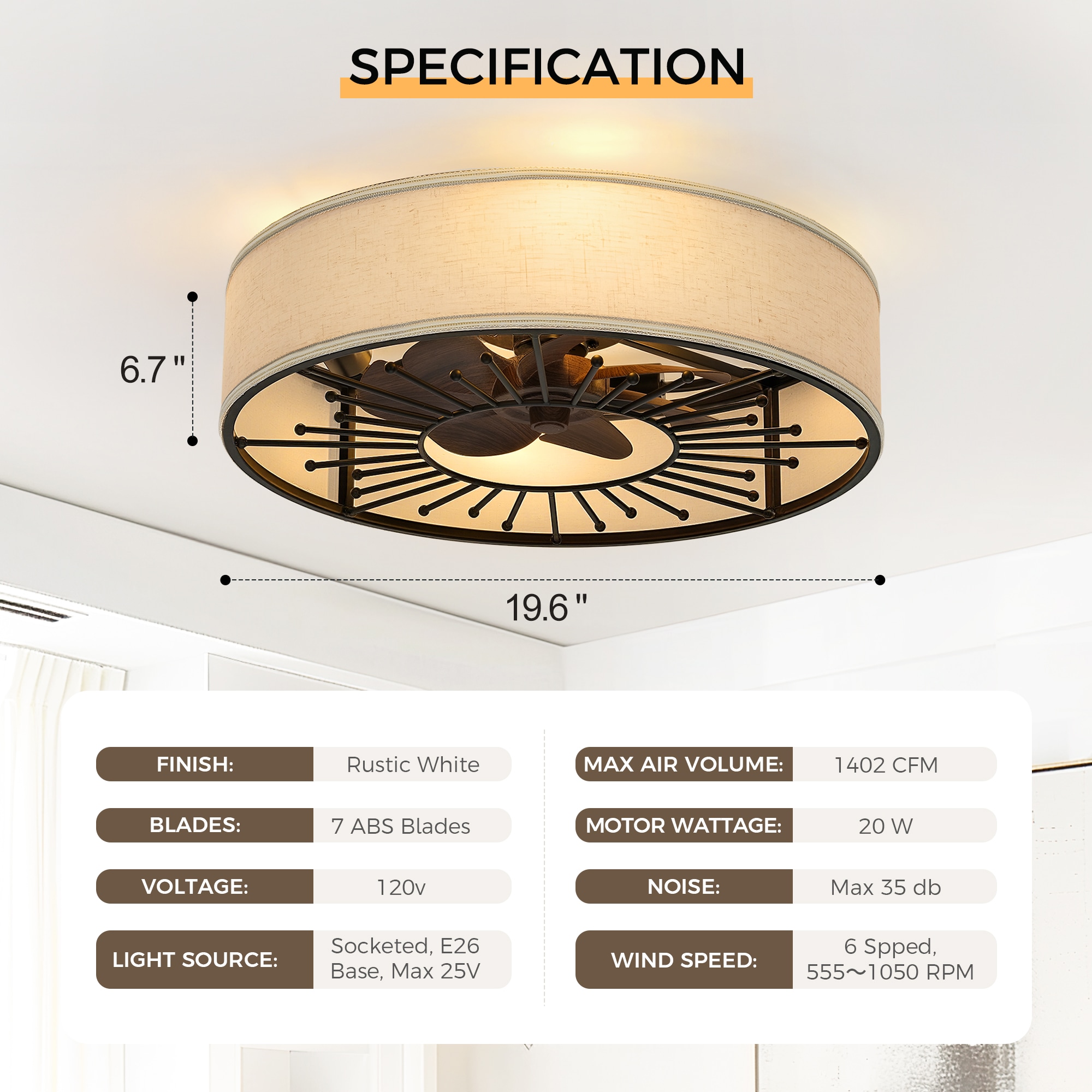 LTMATE LT-DCF208-BK20 Ceiling-Fans - View #2