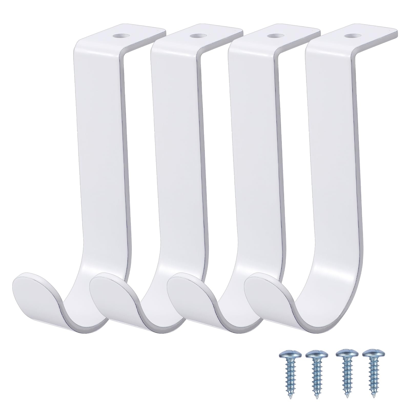 Aoibox  4 Pack Heavy Duty Wall Mount Closet Rod Support Brackets for 1 in to 1 5 in Round Poles with Mounting
