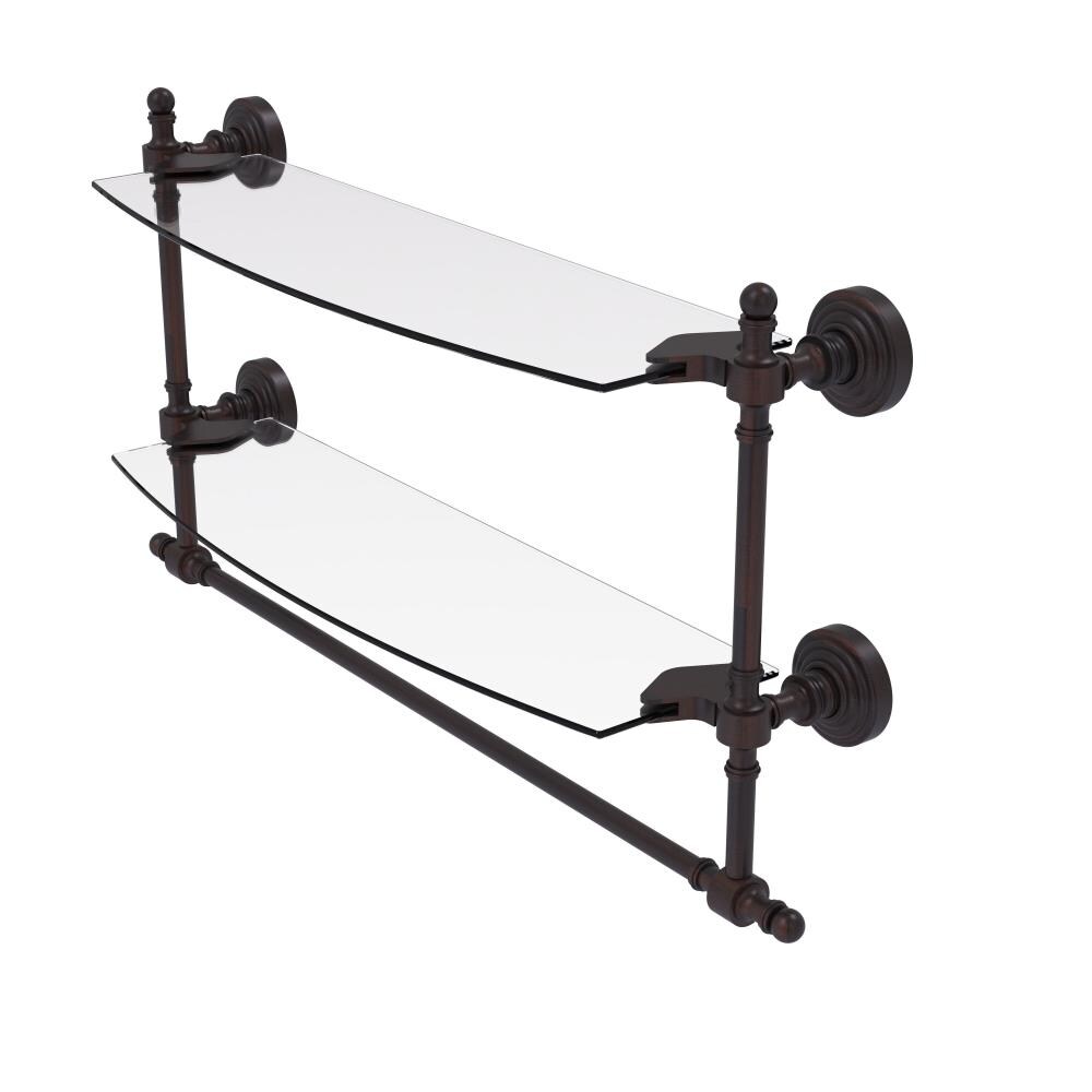 Allied Brass RW-34TB/18-VB Retro Wave Venetian Bronze 2 -Tier Wall mount Bathroom Shelf ( 18-in x 15-in x 5-in )