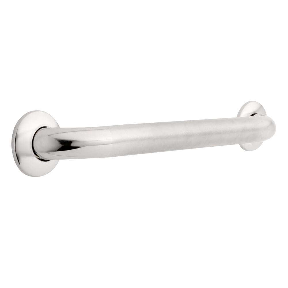 Delta 18-in Peened and Bright Stainless Wall Mount Grab Bar in the Grab ...