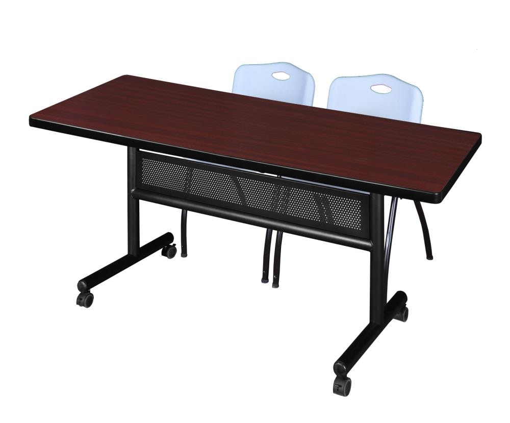 Regency MKFTM7230MH47GY Training Brown 4-Person Training Table (72-in W x 29-in H)