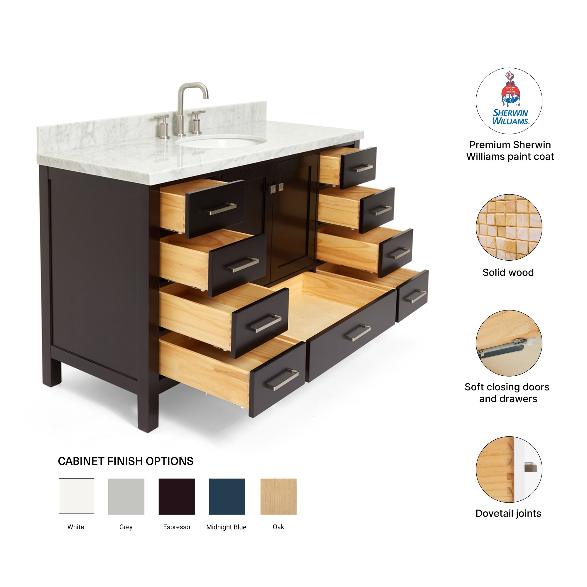 ARIEL A055S-VO-ESP Bath-Vanity-Combo - View #5