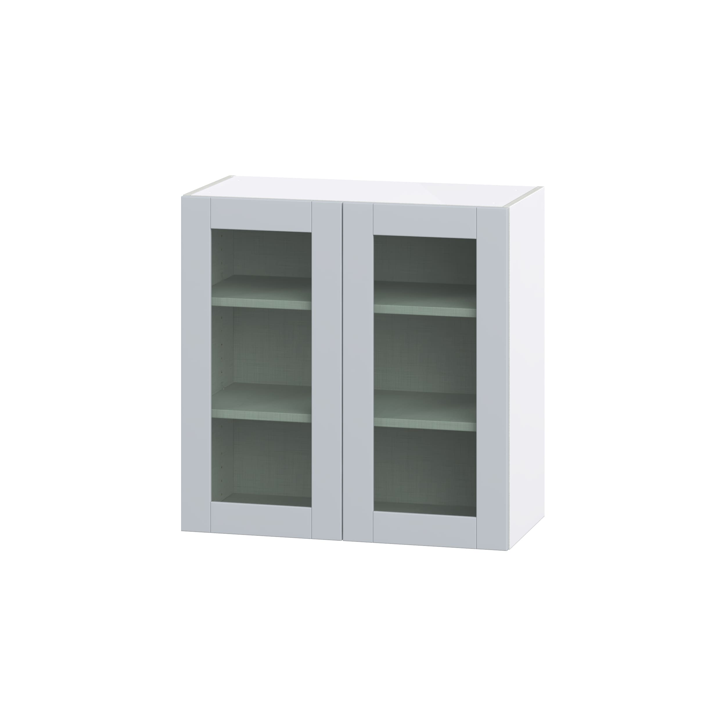 Hugo&Borg DSWG3030-CH Charlesberg 30-in W x 30-in H x 14-in D Light Gray Wall Fully assembled Cabinet (Glass Panel Glass)