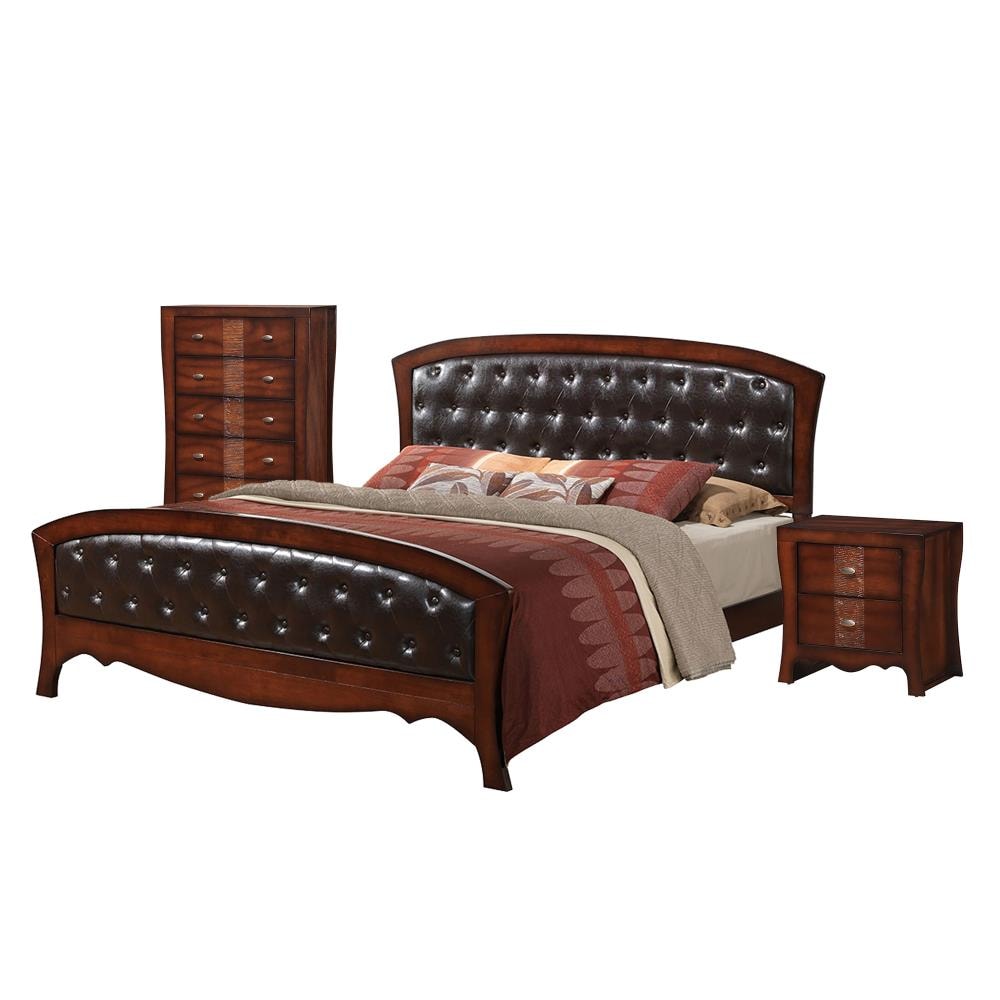 Picket House Furnishings JN100KB3PC Jansen Medium Espresso King Bedroom Set