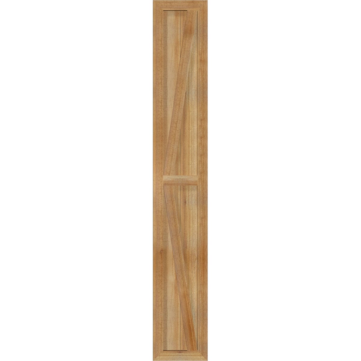 Ekena Millwork RBF06Z11X071RWR 10.75-in W x 71-in H Unfinished Paintable/Stainable Board and batten Framed with z-bar Wood Exterior Shutters ( 2 -Pack )