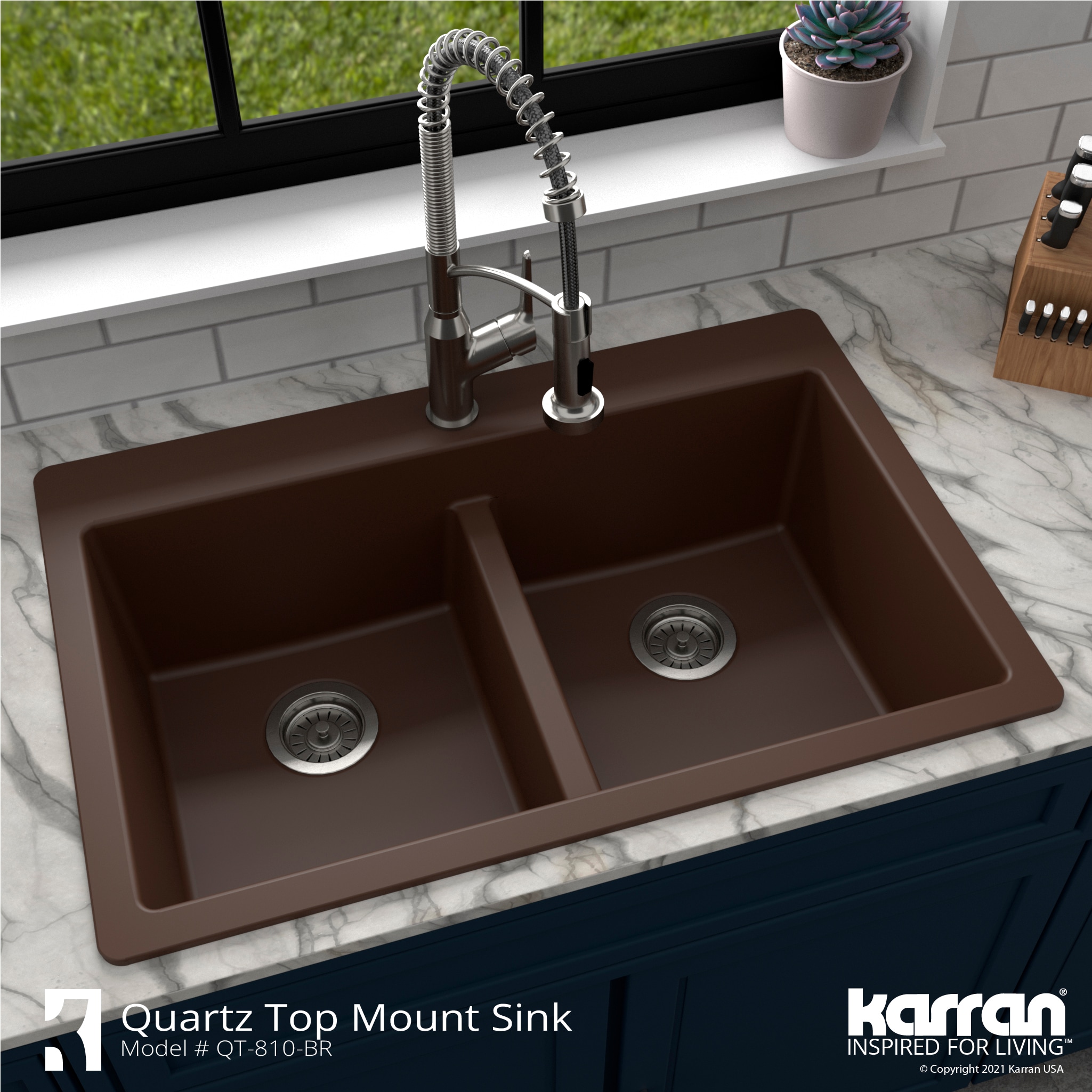 Karran QT-810-BR-PK1 Kitchen-Sinks - View #7