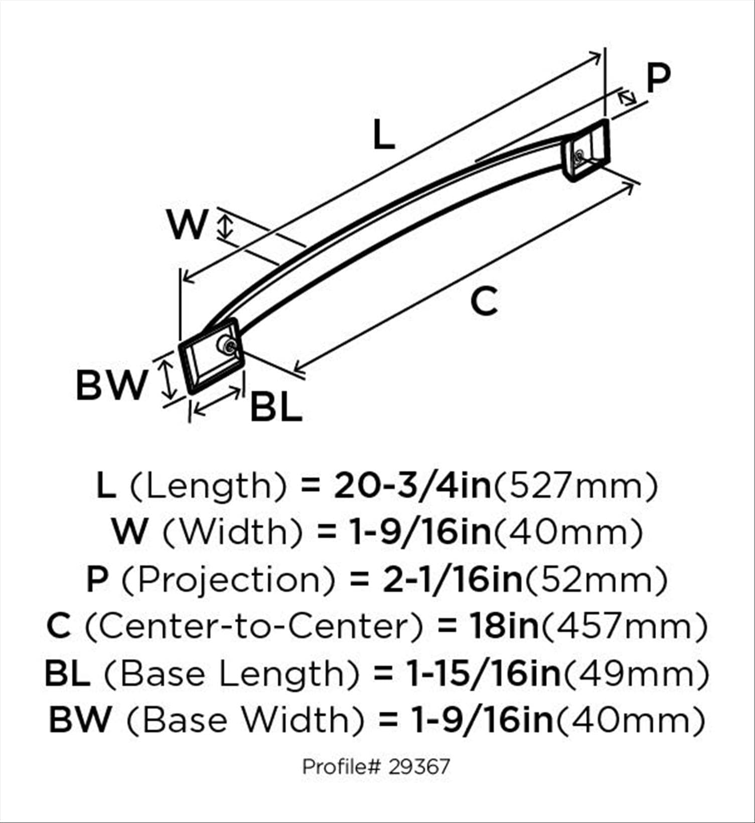 Amerock BP29367BBR Cabinet-Pulls - View #6