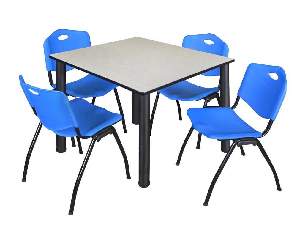 Regency TB4848PLBPBK47BE Breakroom Off-white 4-Person Training Table (48-in W x 29-in H)