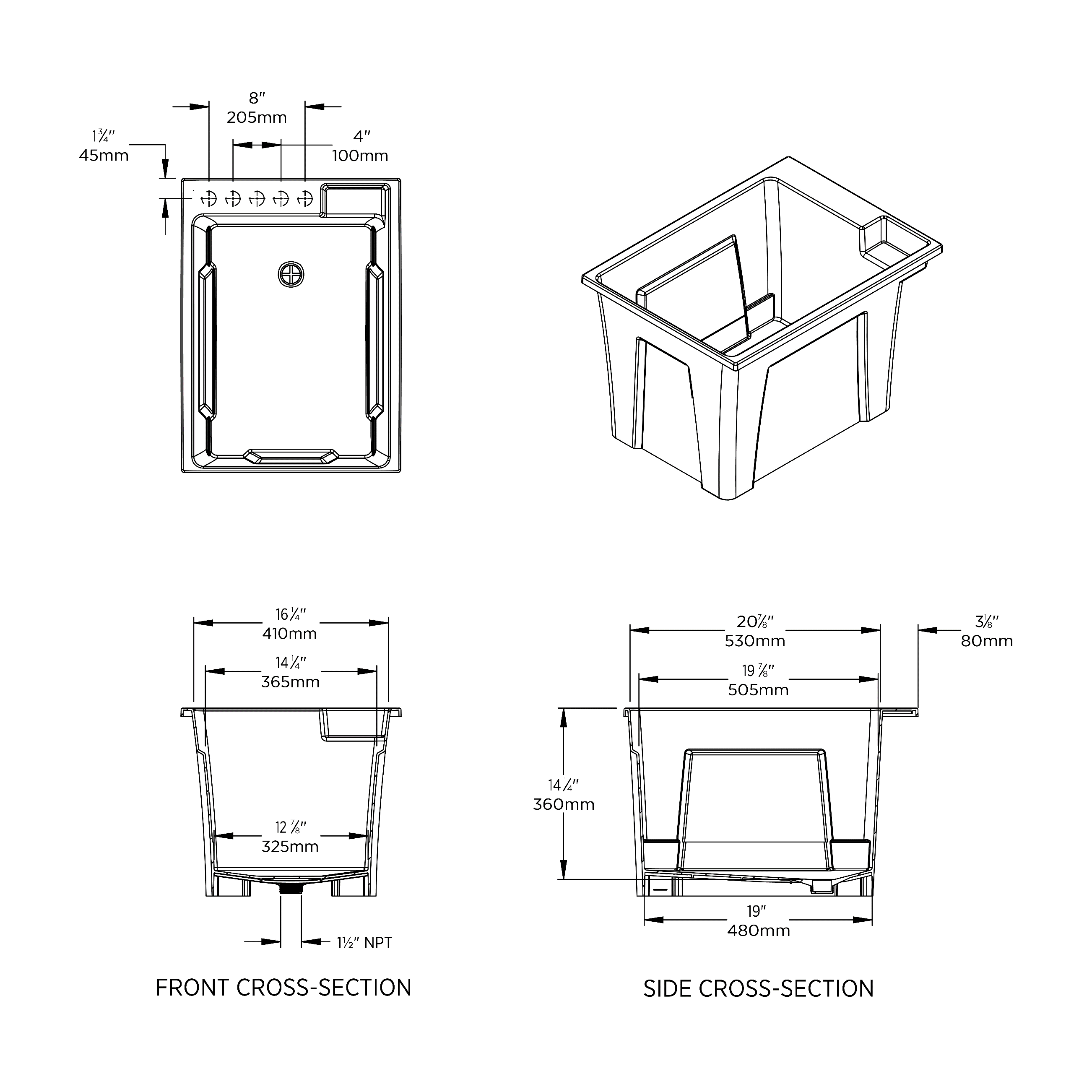 RuggedTub B18BK1 Laundry-Tubs-Utility-Sinks - View #7