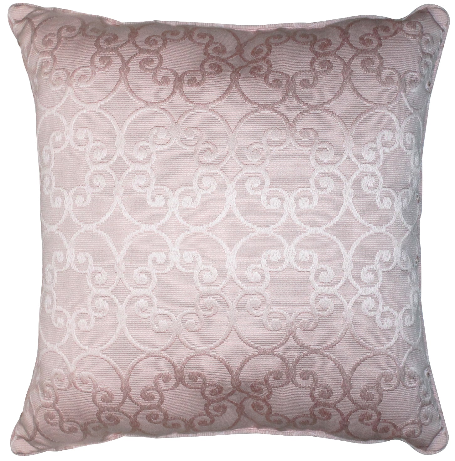Popular Home 951387 Scroll Single Pillow 10-in x 18-in Blush Indoor Decorative Pillow