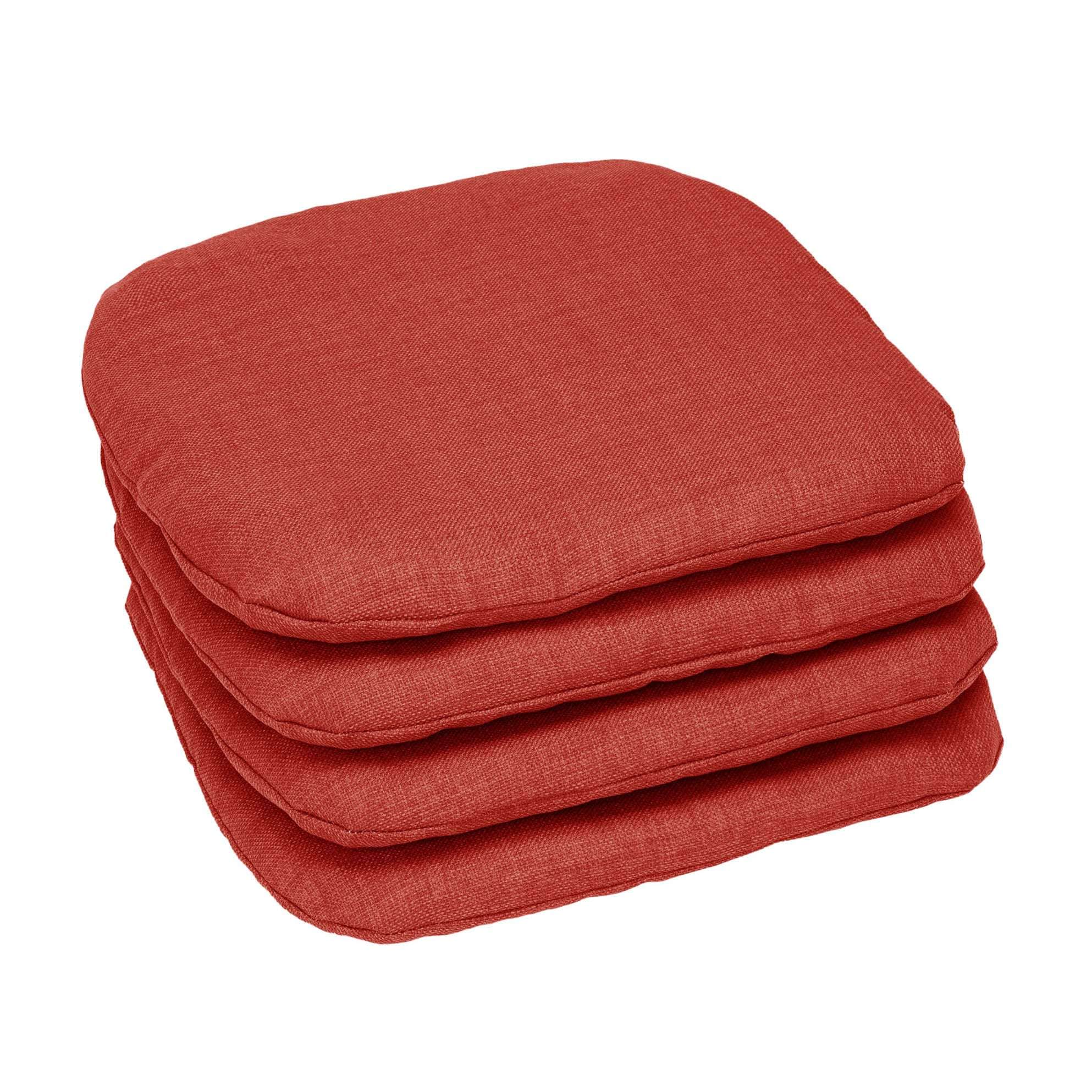 BrylaneHome 196392374857 BH Outdoor Performance Set of 4 Stacking Chair Pads