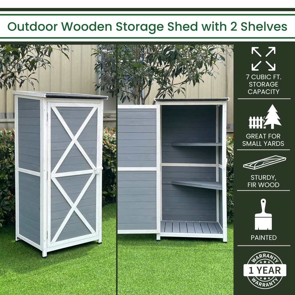 Hanover 1-ft x 2-ft Wood Storage Shed (Floor Included) in the Wood ...