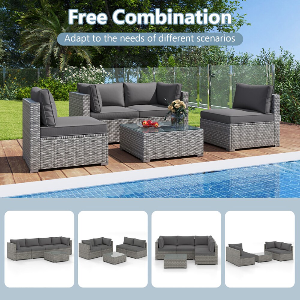 CASAINC CN-WFQ09-BR-BL Patio-Conversation-Sets - View #7