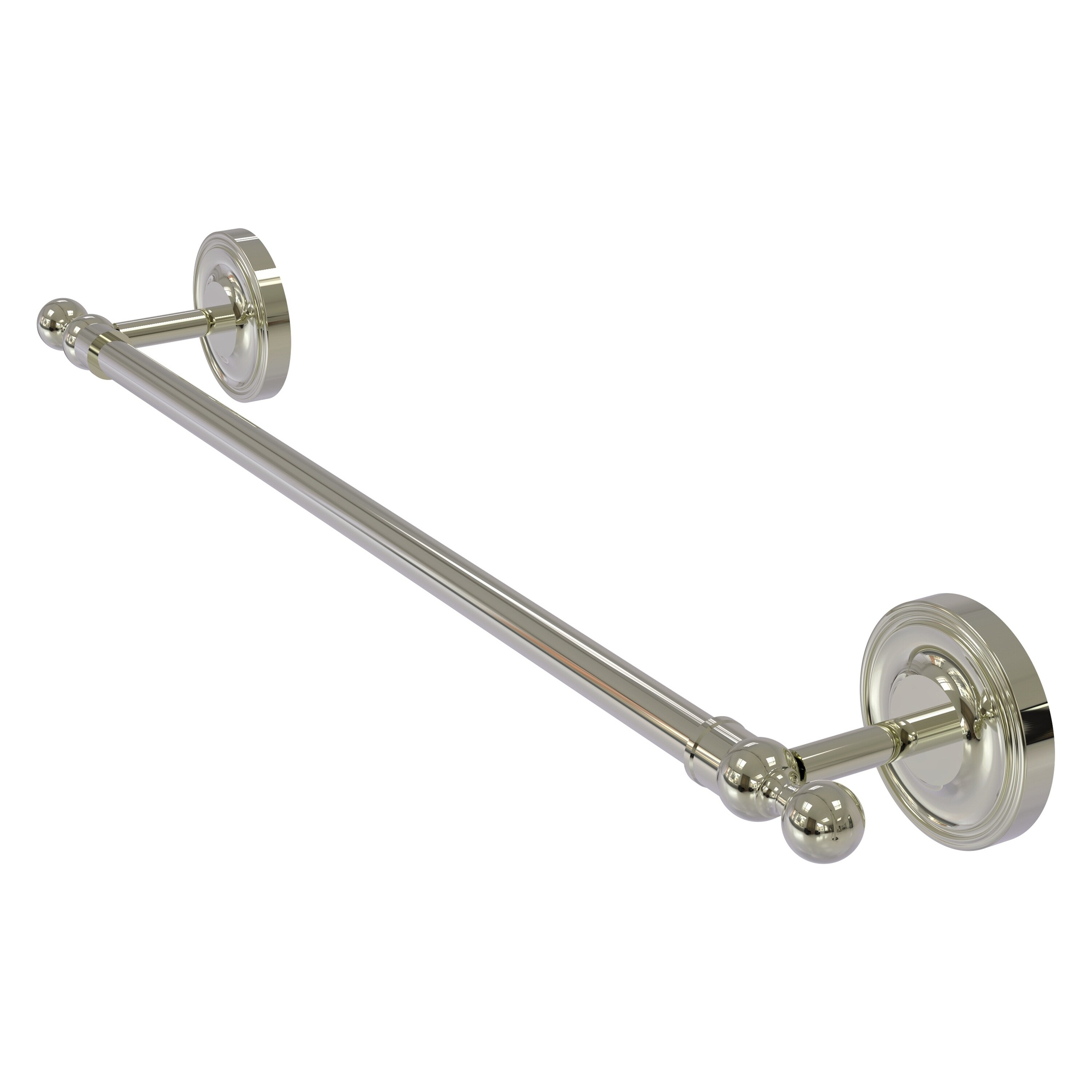 Allied Brass R-41/18-PNI Regal 18-in Polished Nickel Wall mount Single Towel Bar