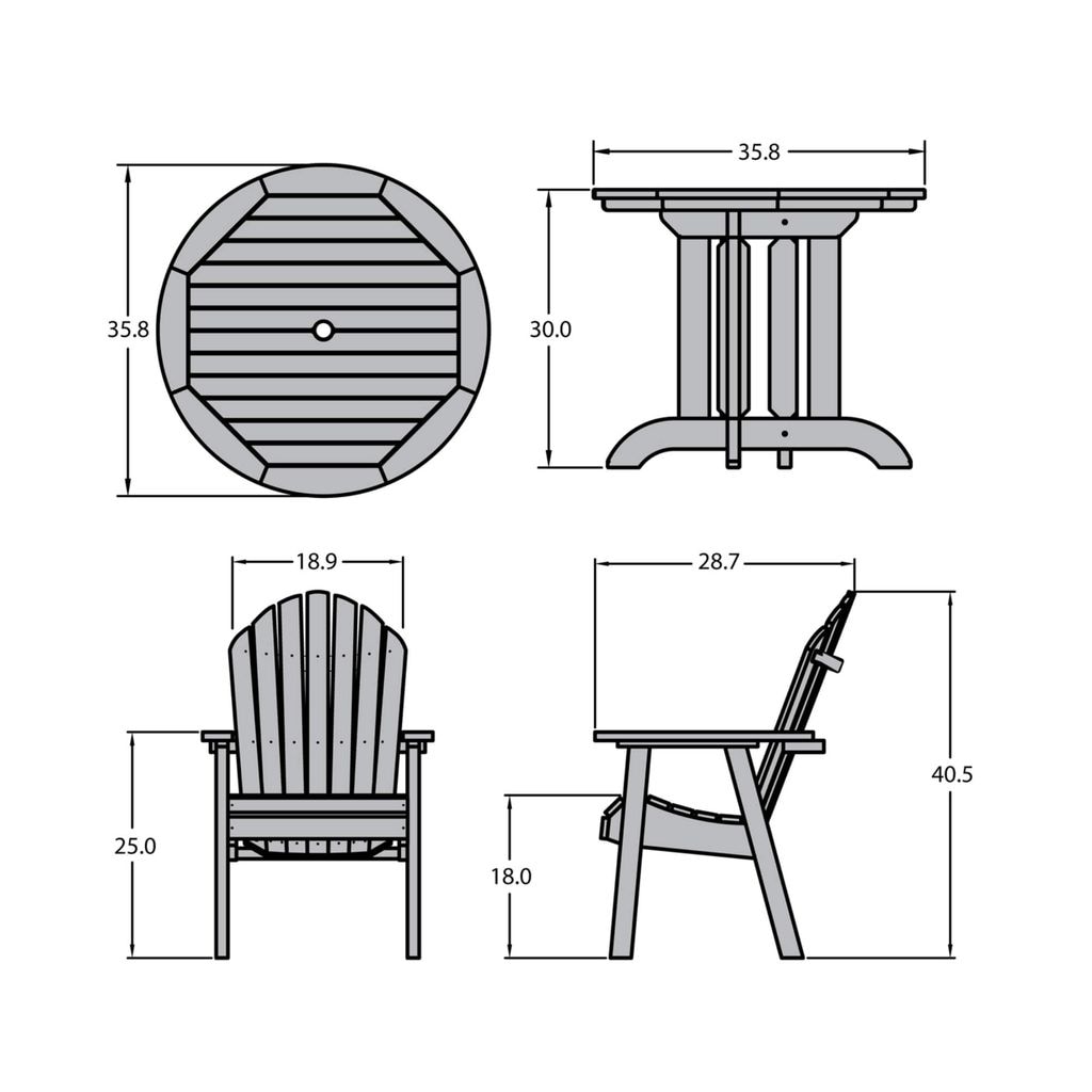 highwood CM-ST3SQD1-BKE Patio-Dining-Sets - View #9