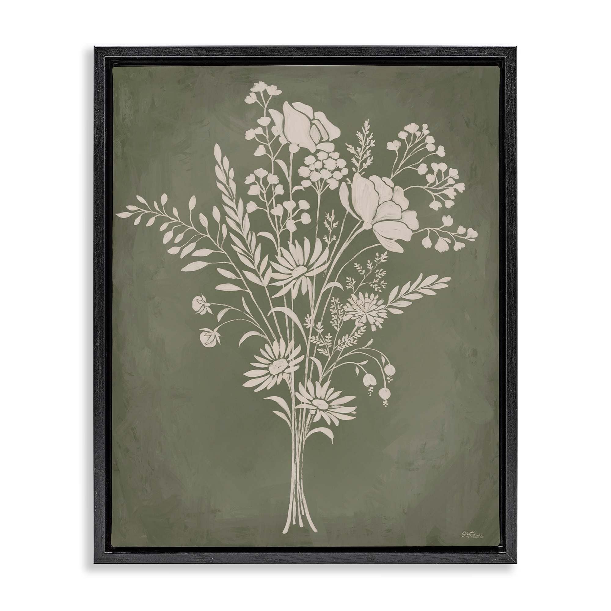 Stupell Industries BT-602-FFB-16X20 Wildflower Impression Bundle Floating Frame design by Cat Thurman Designs