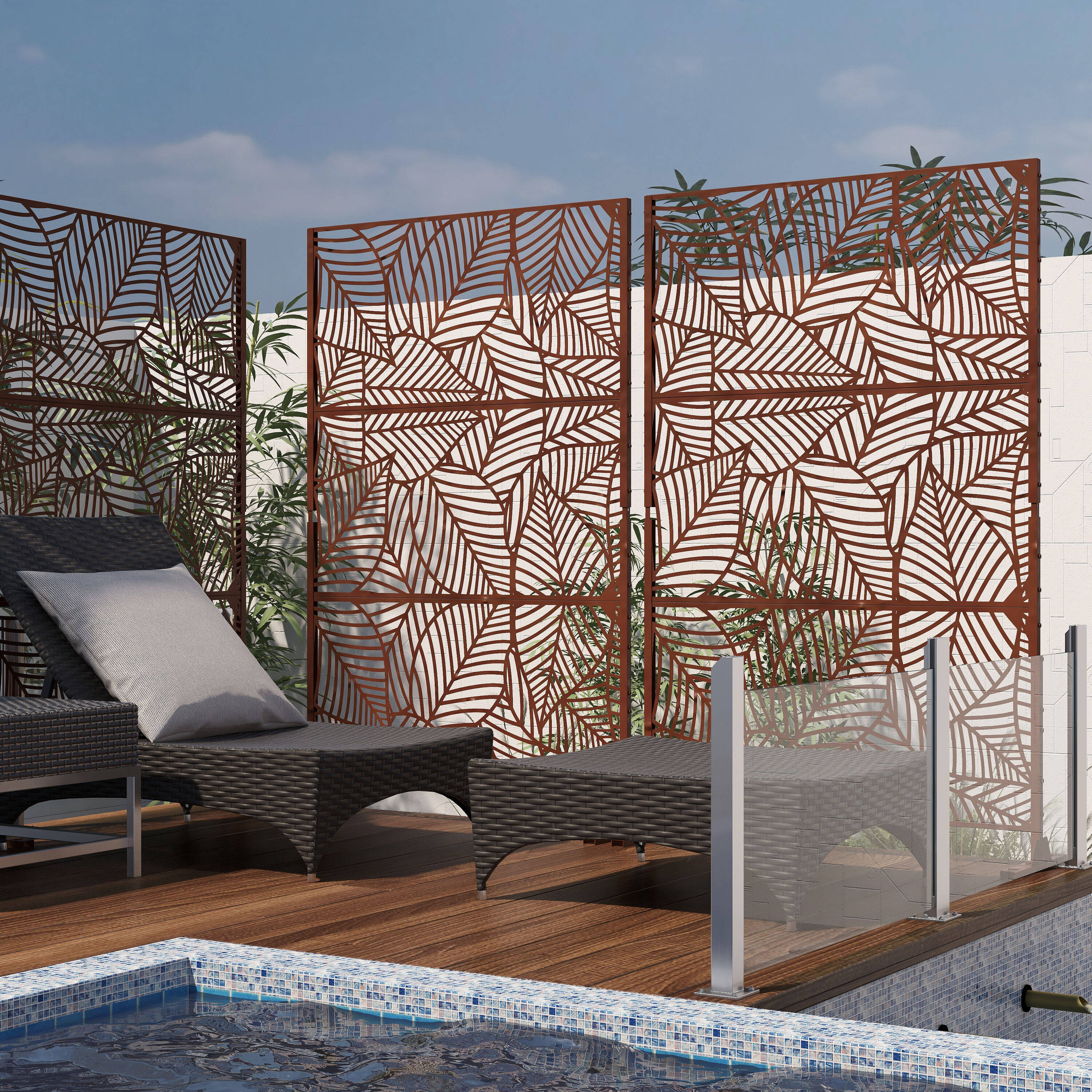 Dreamsidea LS-OS0001-RE BROWN Outdoor-Privacy-Screen - View #2
