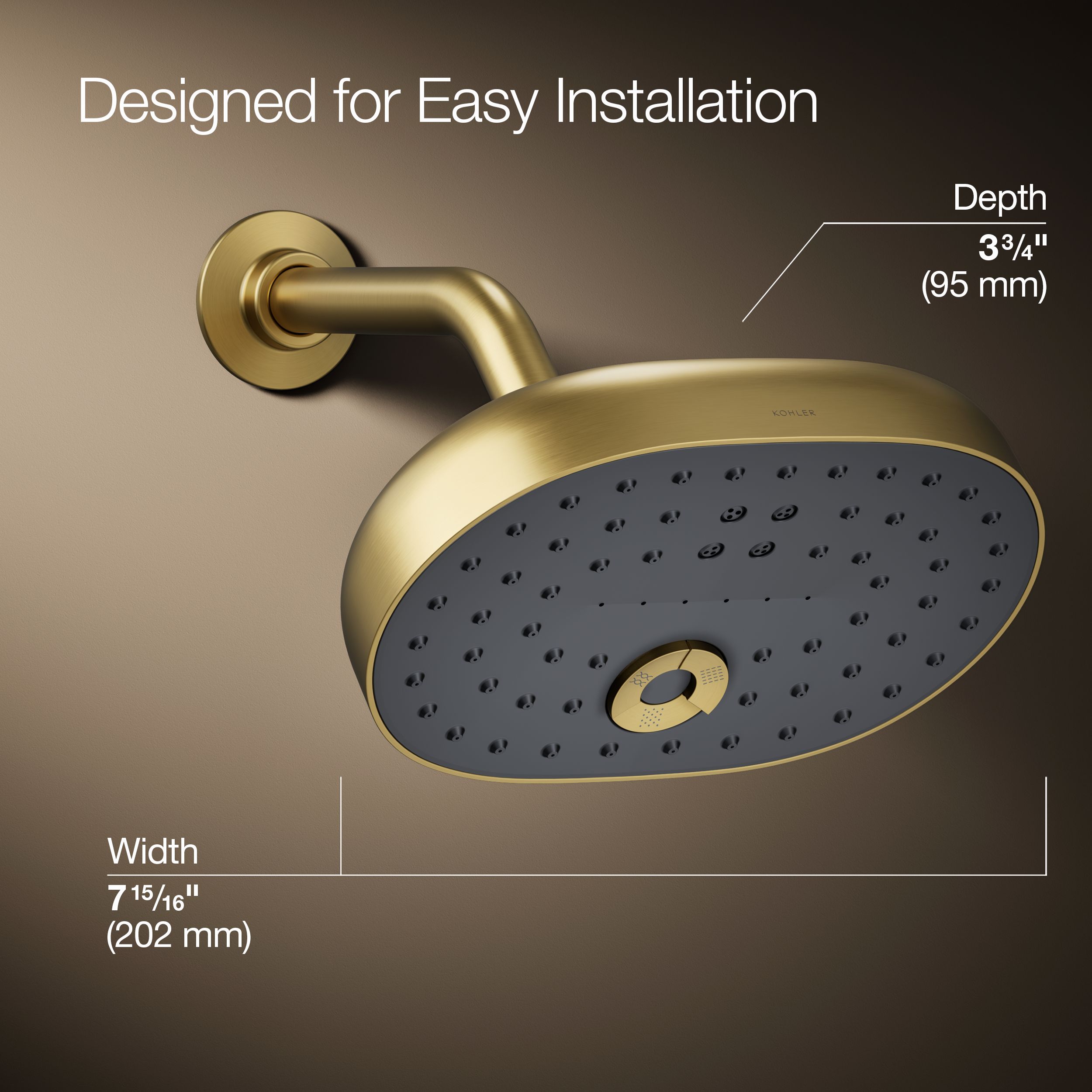 KOHLER K-22170-BL Fixed-Showerhead - View #3