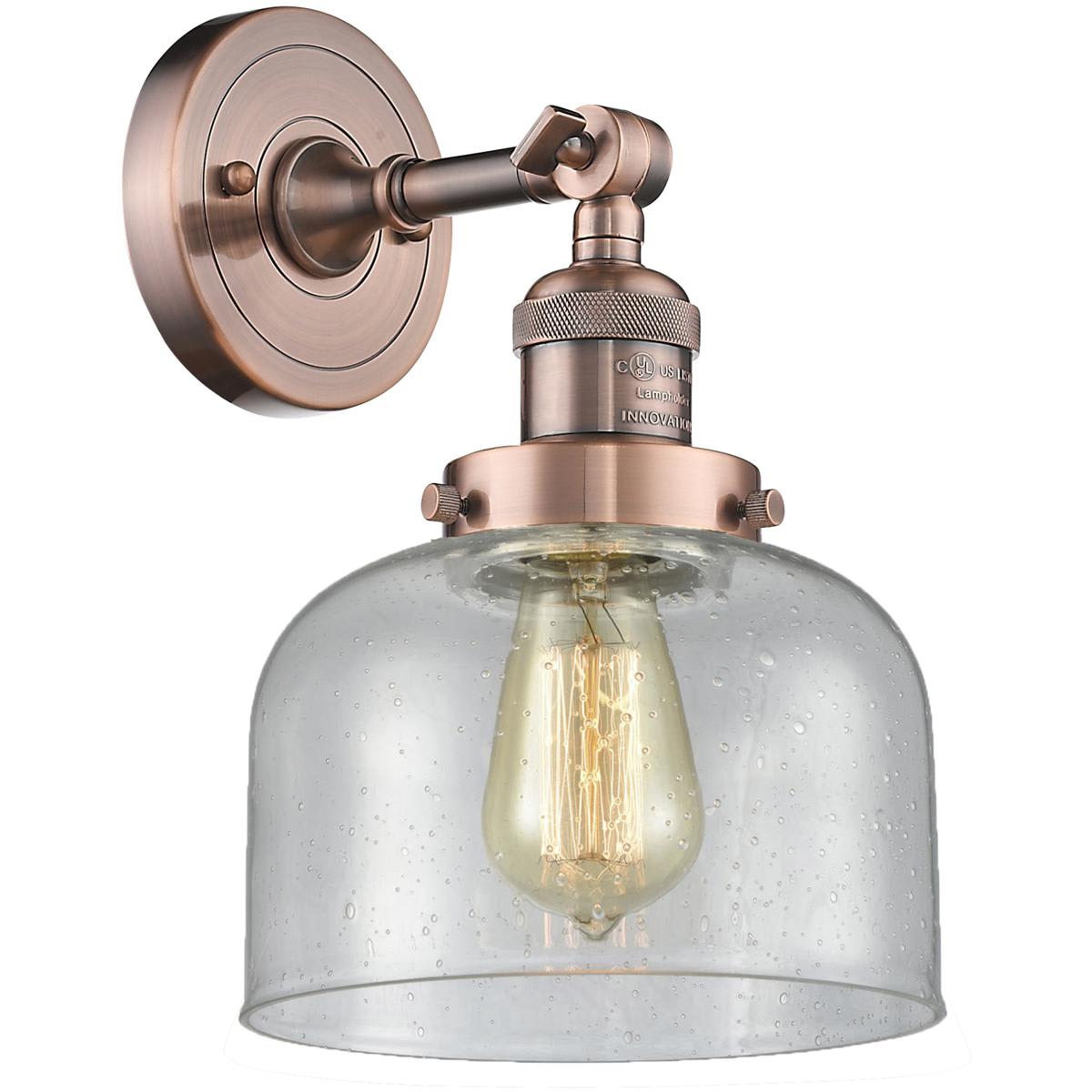 Innovations Lighting 1067217 201F-AC-G74 Franklin Restoration Large Bell Antique Copper