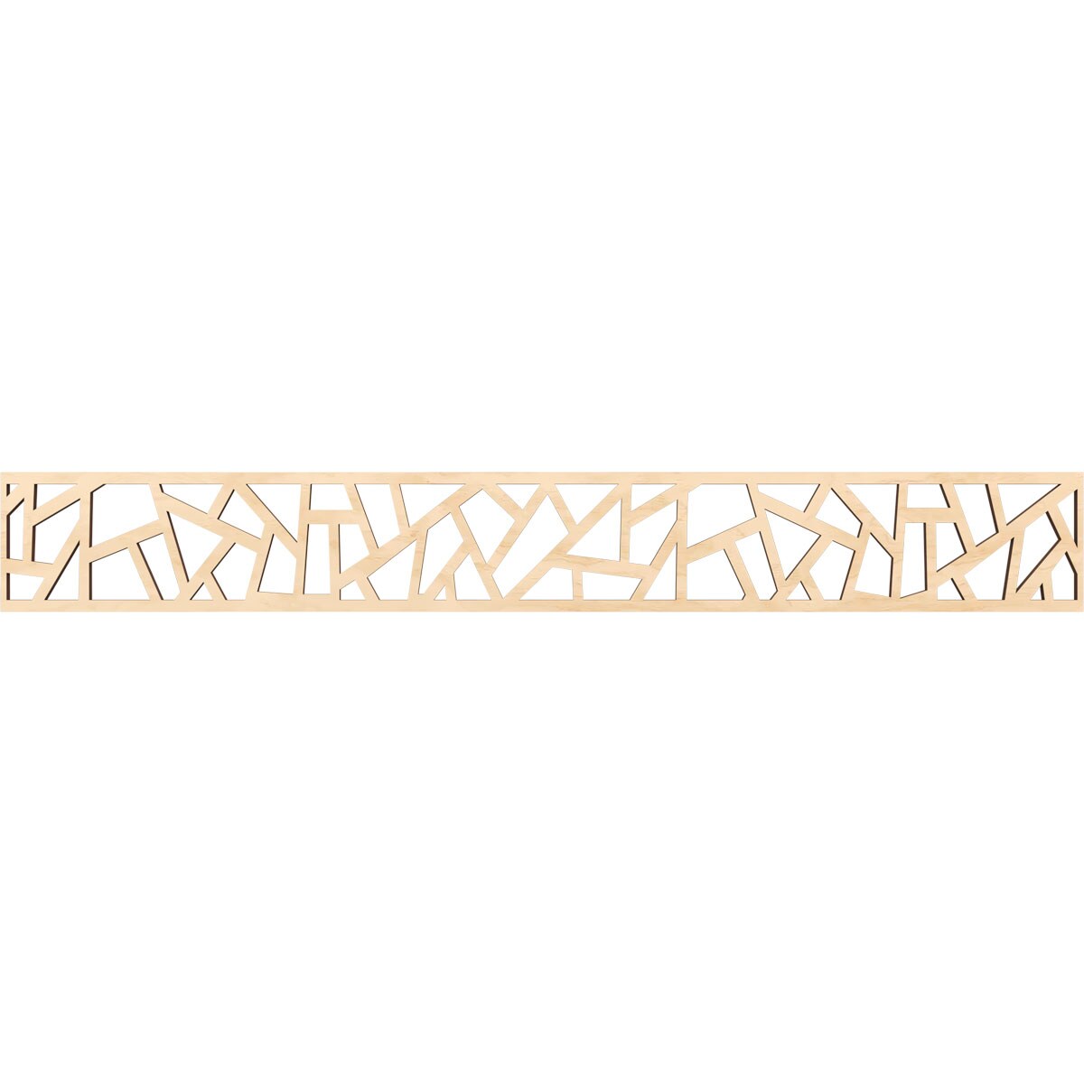 Ekena Millwork MLDB06X46HSBBI Harrisburg Fretwork Flat Trim 6-in x 3.86-ft Birch Brown Unfinished 2156051 Pierced Wall Panel Moulding