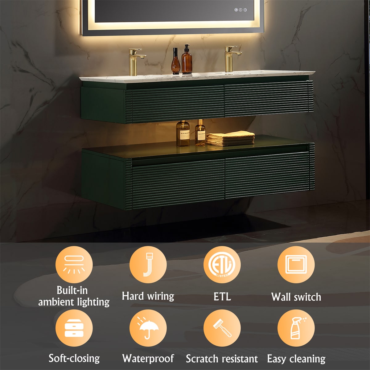 Forclover JSEX48V14GN Bath-Vanity-Combo - View #2