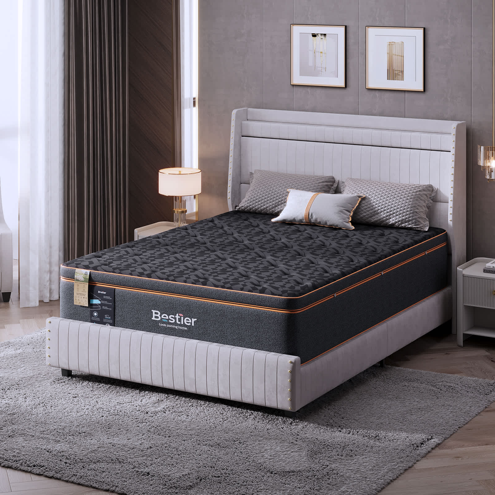 Bestier LOW-B900153B-BLK Mattresses-Boxsprings - View #2