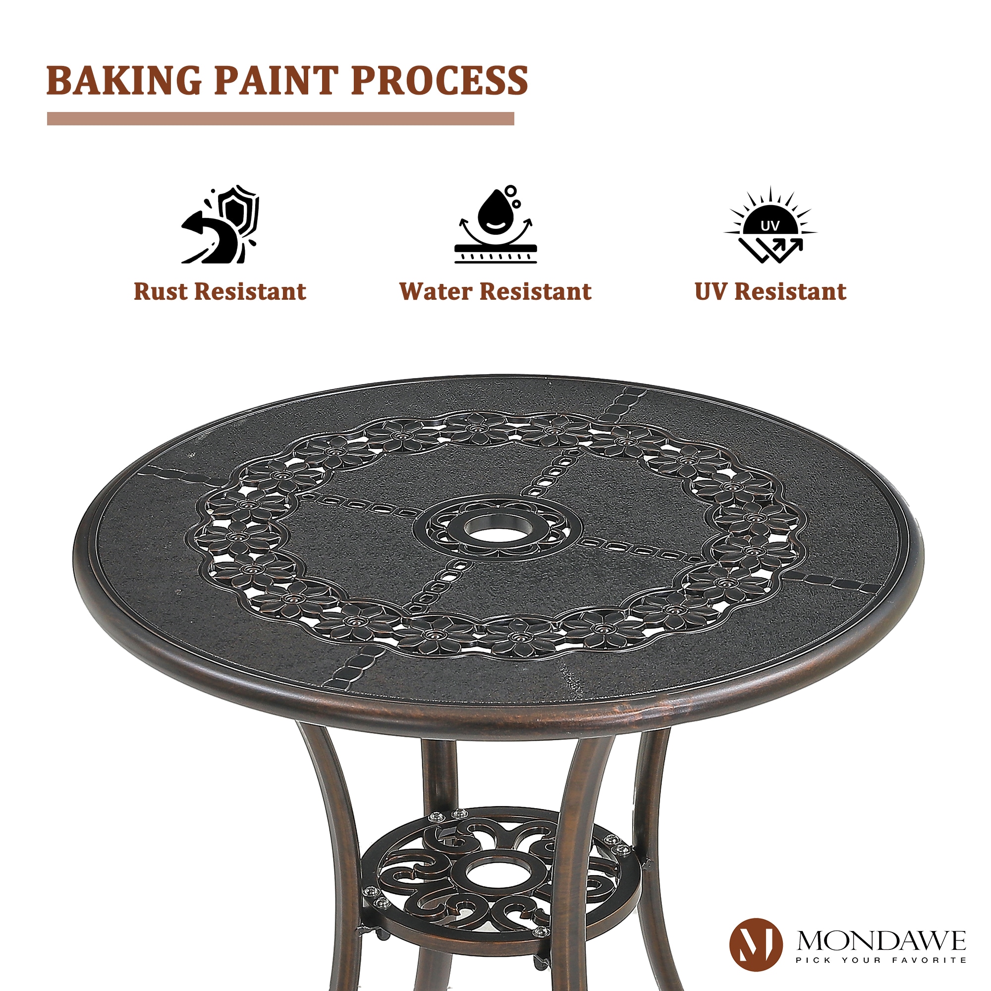 Mondawe MO6188C-BR Patio-Tables - View #4