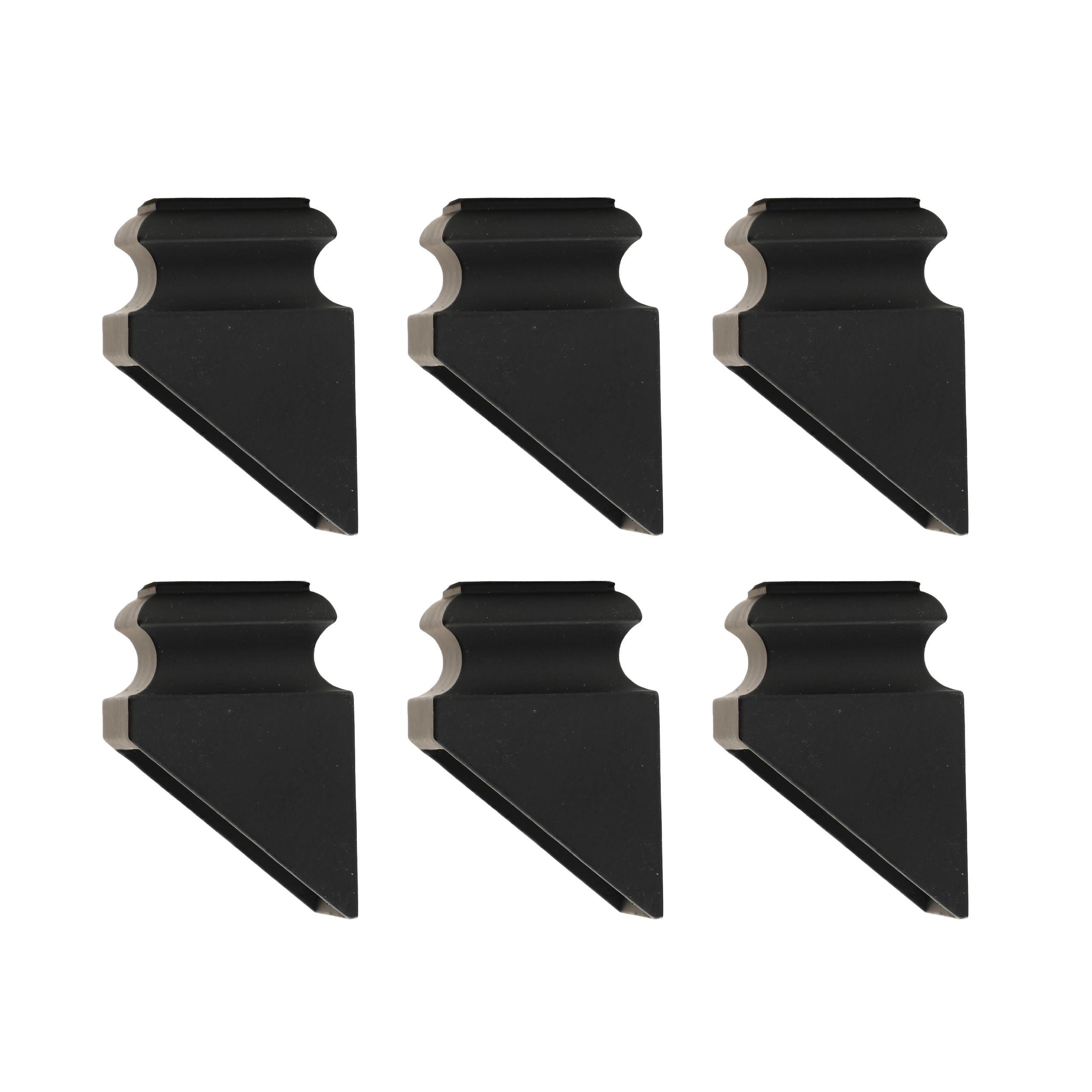 RELIABILT WGSHR904SB 2.25-in x 1.625-in Satin Black Aluminum Square Stair Baluster Shoe (6-Pack)