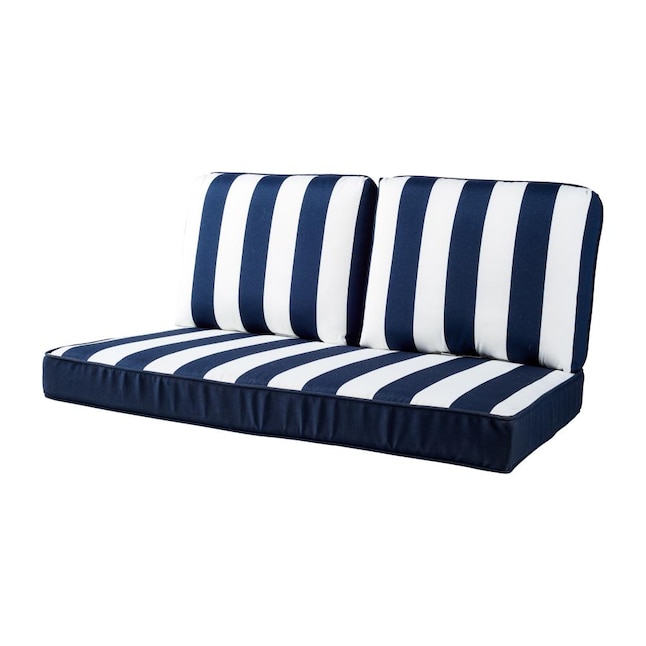 Patio Furniture Cushions, Black And White Striped Patio Bench Cushion