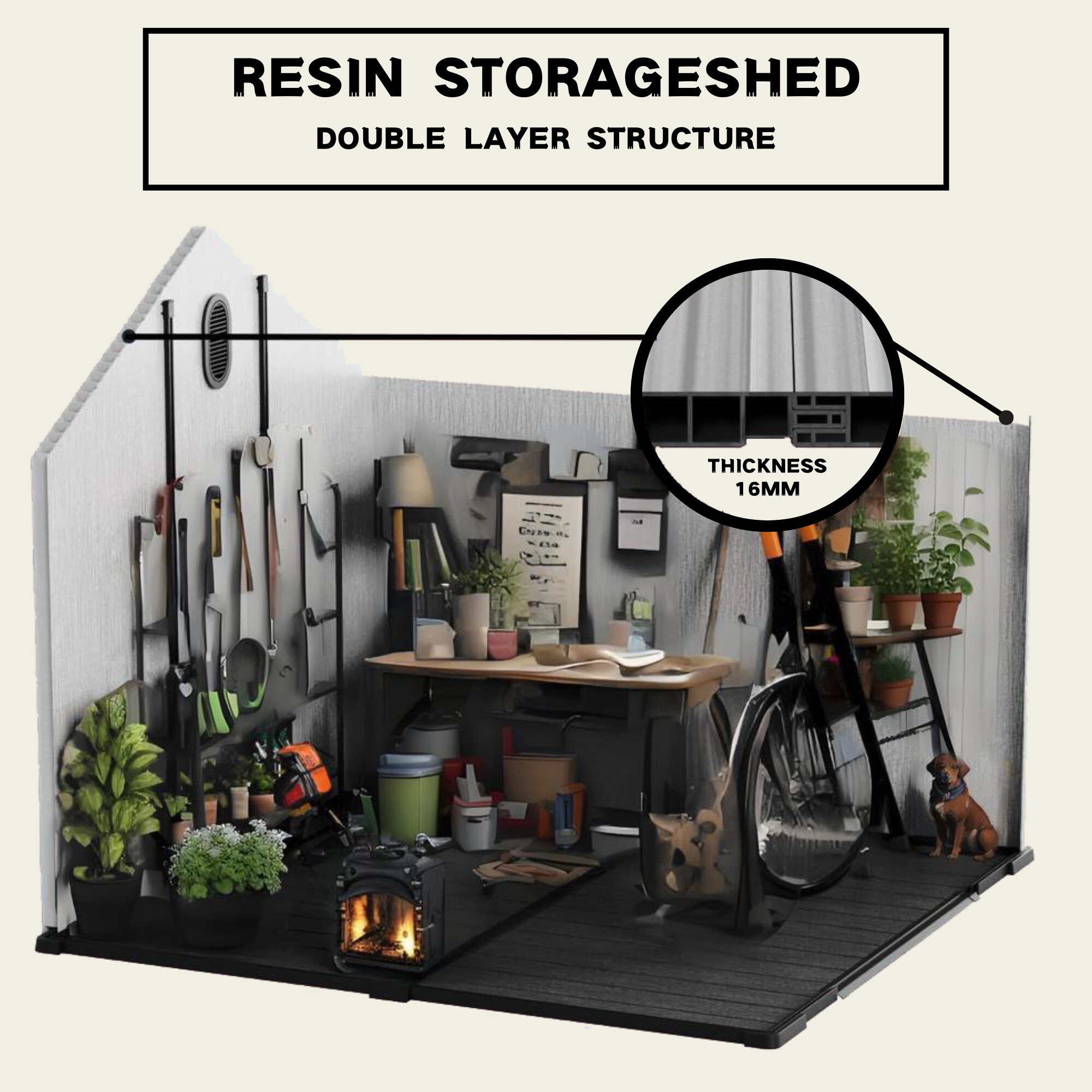 Mondawe MD-SSL00010 Vinyl-Resin-Storage-Buildings - View #4