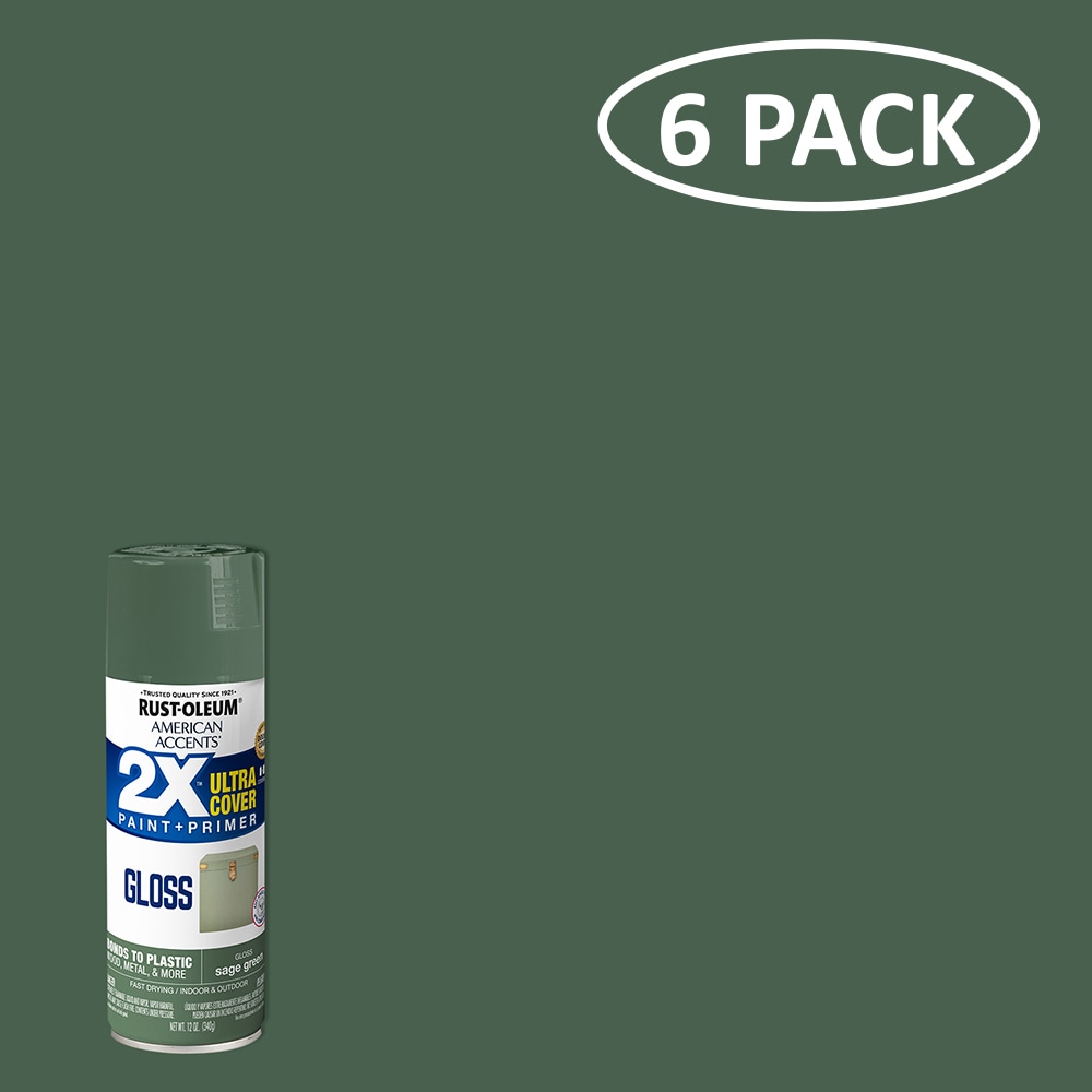 Sage Satin Enamel Finish Spray Paint 7720-830 (Set of 6)