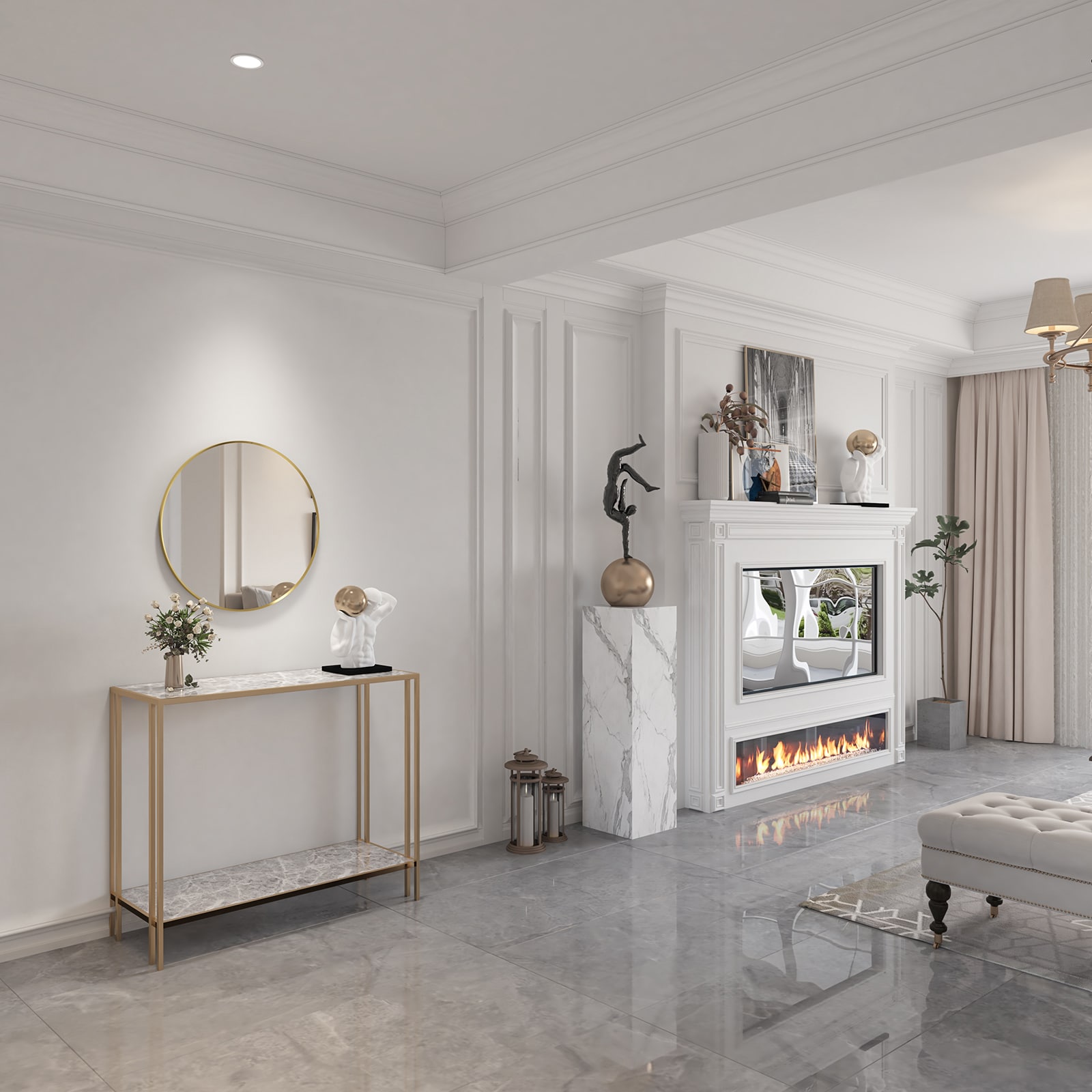 HomLux E69D004AEF Framed-Bath-Mirrors - View #10