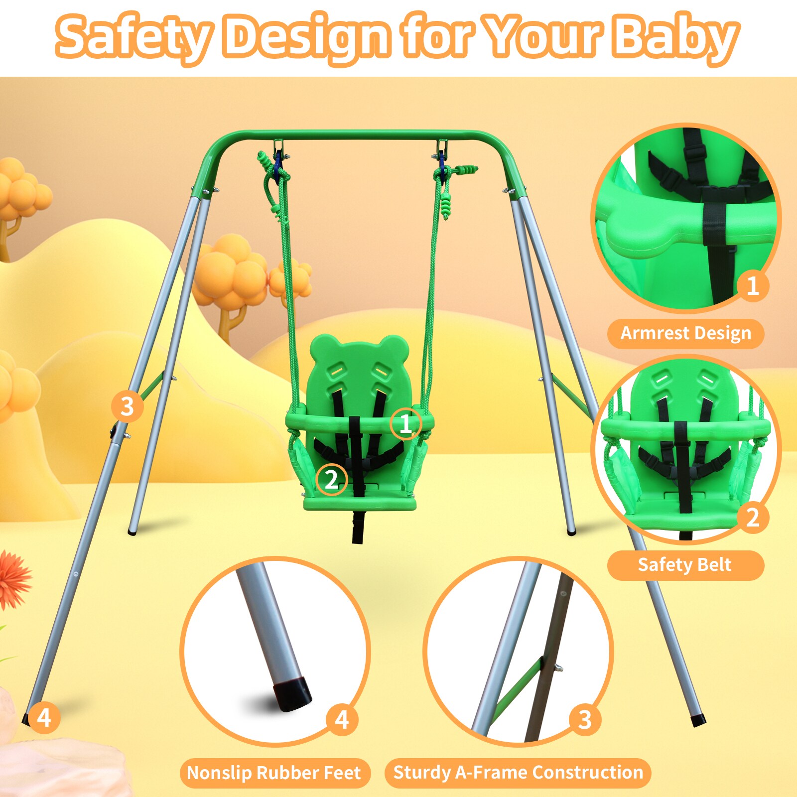 Maocao Hoom MZH65841 Playset-Swings - View #5