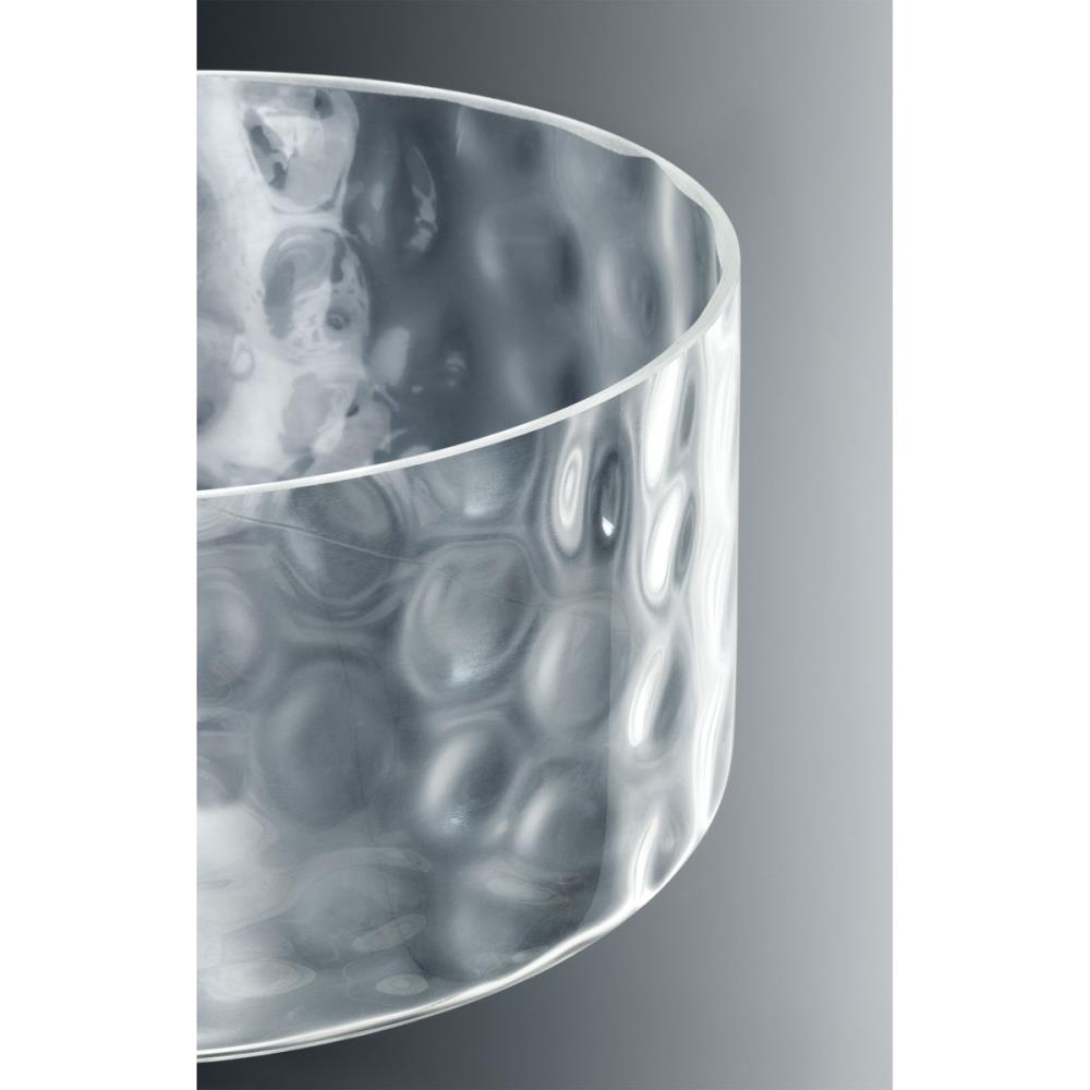 Polished Nickel 16-Light Drum Chandelier with Glass Shades