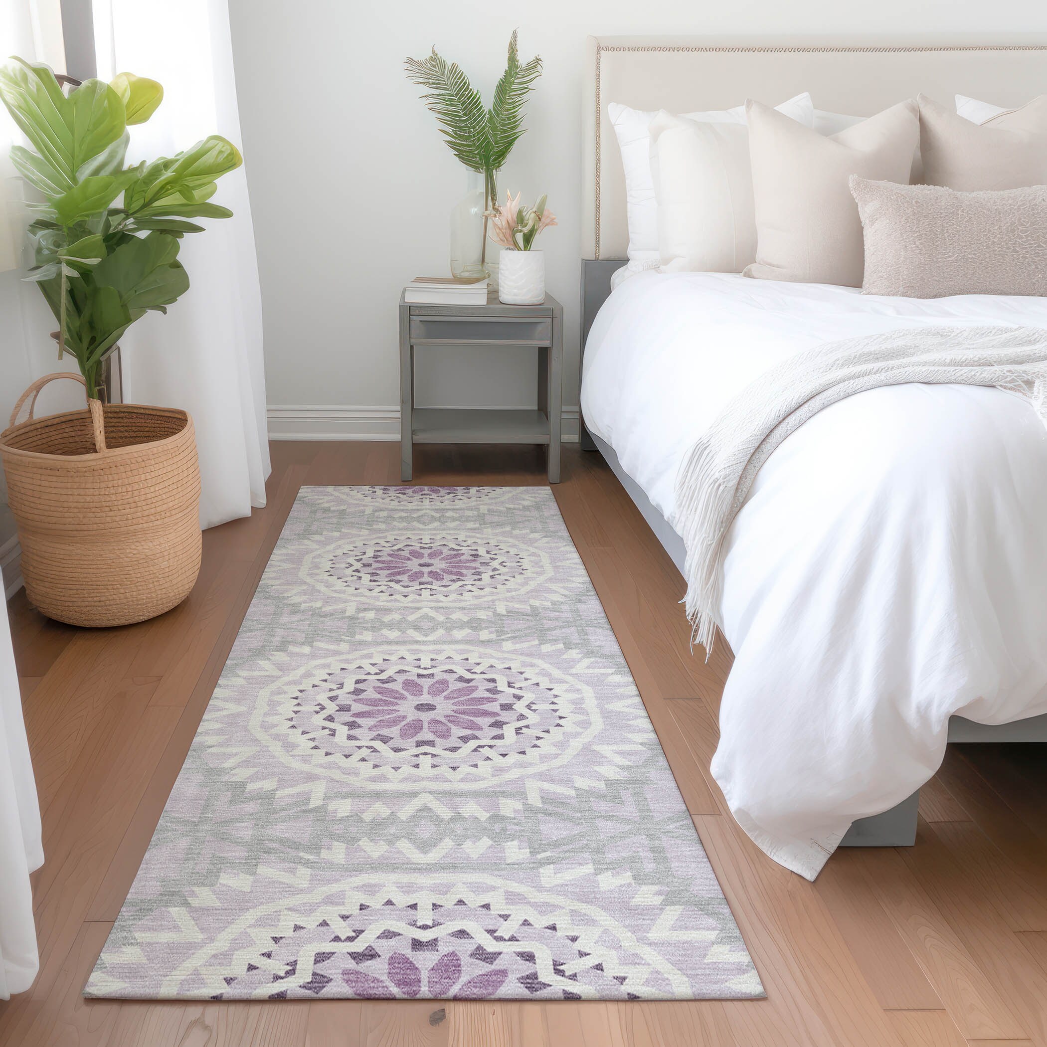 Addison Rugs ACN619LL2X8 Chantille ACN619LL 2 x 7 (ft) Polyester Lilac Rectangular Indoor/Outdoor Abstract Machine washable Runner rug