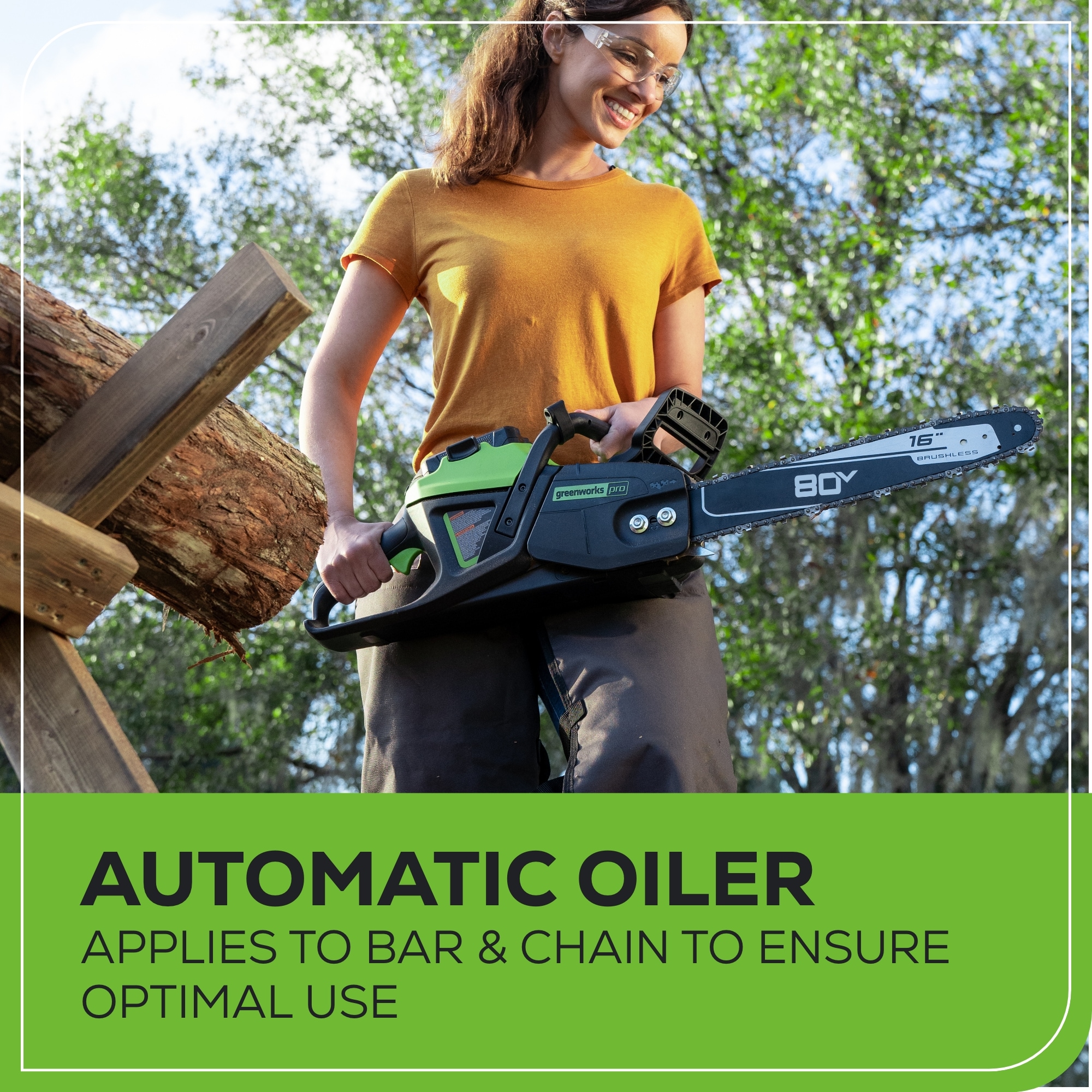 Greenworks CS80L05 Cordless-Chainsaw - View #7