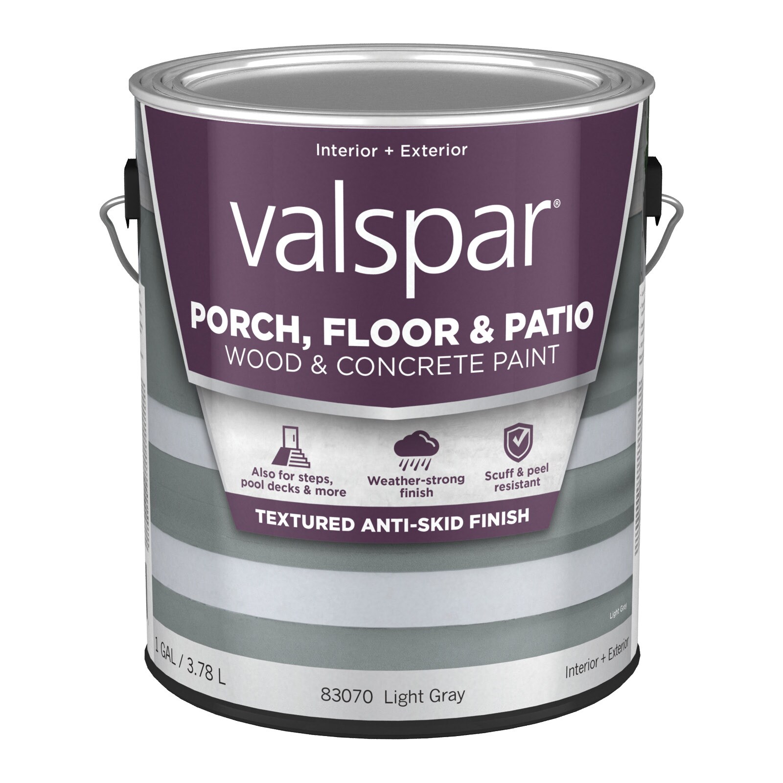 Mordrin Coping teens Valspar Light Gray Satin Exterior Anti-Skid Porch and Floor Paint  (1-Gallon) in the Porch & Floor Paint department at Lowes.com