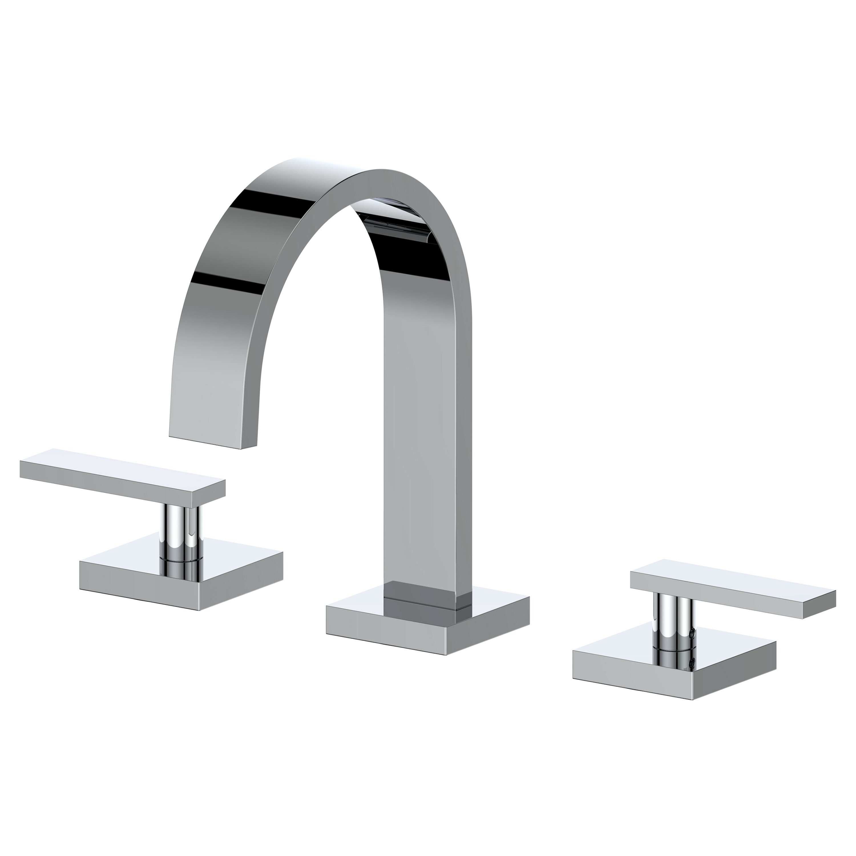ZLINE KITCHEN & BATH BLS-BF-CH Bliss Chrome Widespread 2-handle Low-arc Residential Handle Bathroom Sink Faucet with Drain