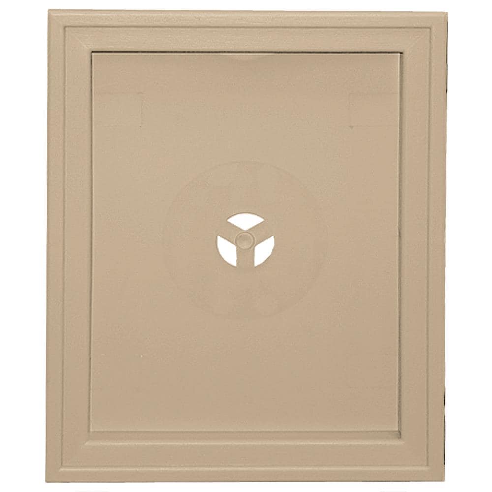 Builders Edge 130120008069 6.75-in x 8.75-in Tan Vinyl Universal Mounting Block