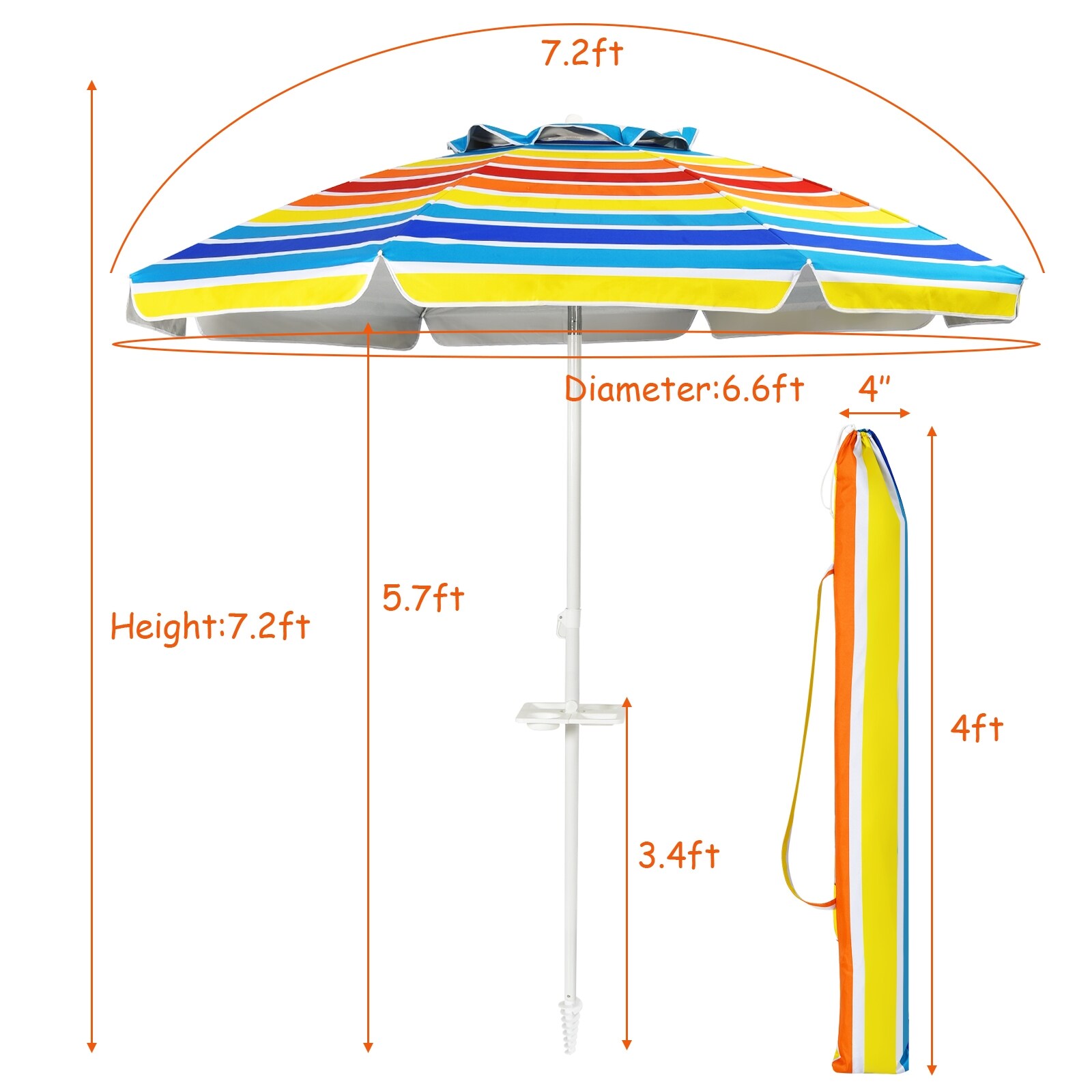 Slickblue D-CO-SC51707PO Beach-Umbrellas - View #2