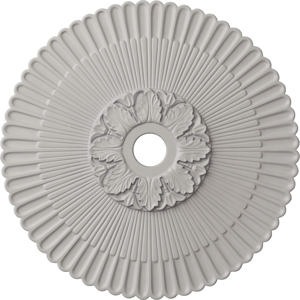 Ultra Pure White Hand-Painted Polyurethane Ceiling Medallion