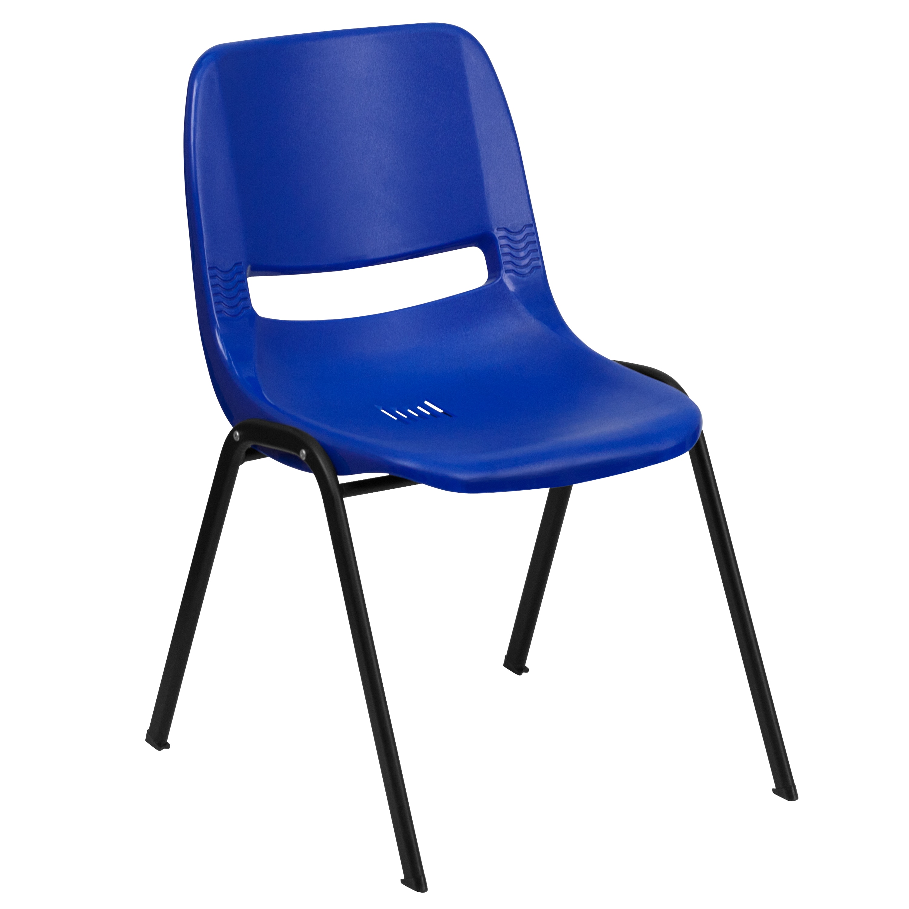 Flash Furniture 847254069472 Modern Navy Plastic/Black Frame Plastic Accent Chair