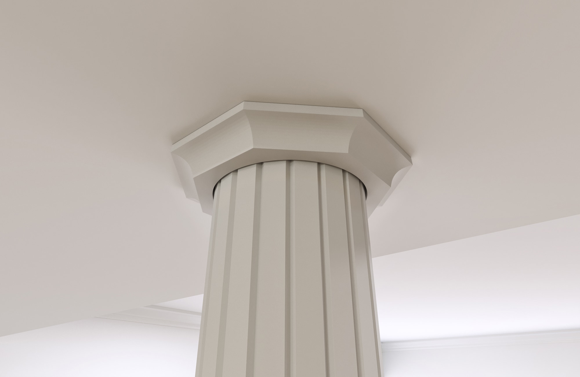 Pole-Wrap 12-in L x 8-ft H Unfinished MDF Fluted Column Wrap at