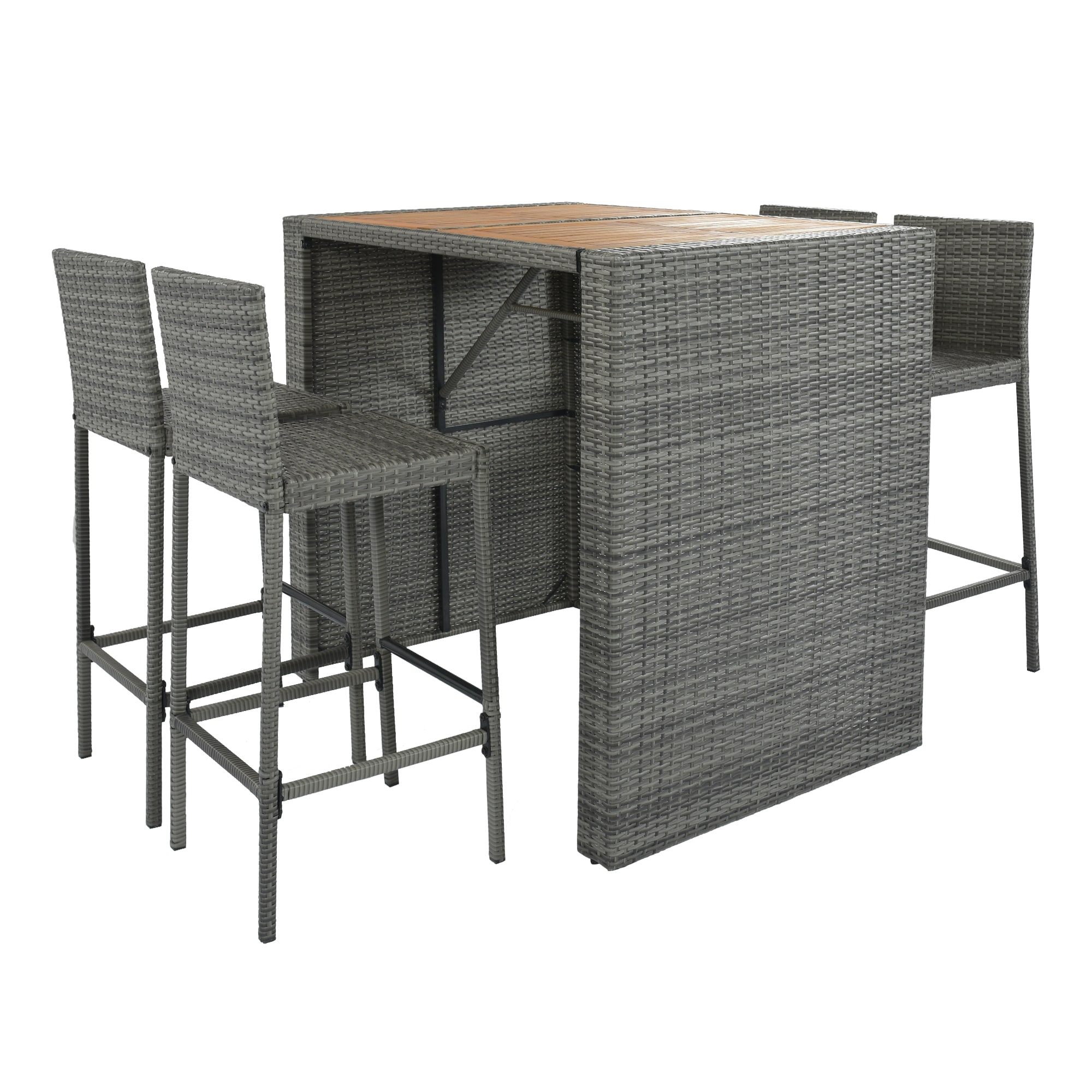 Nestfair GD20016E Gray Steel Patio Bar